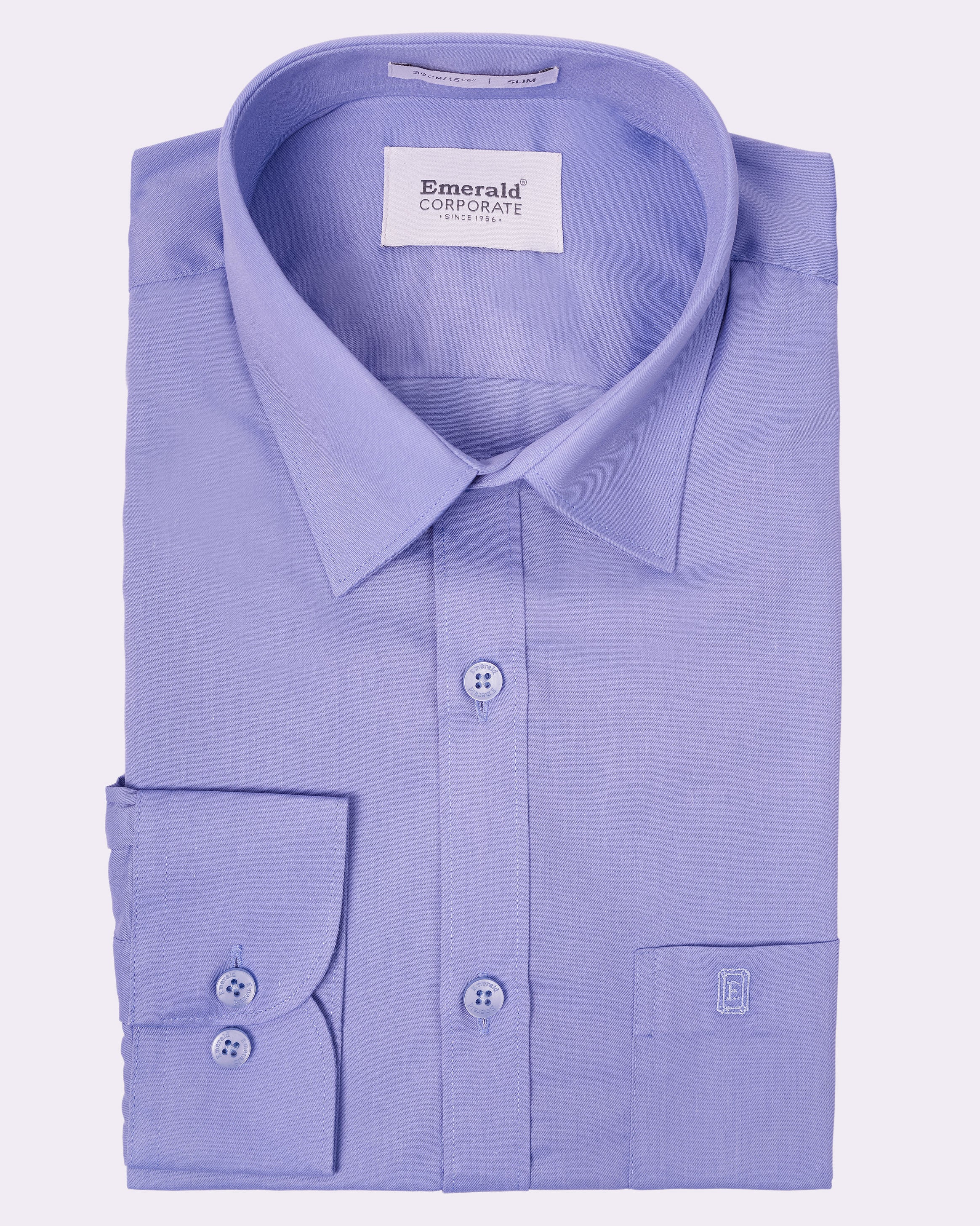 Emerald Corporate Twill Slim Fit - Wedgewood Blue