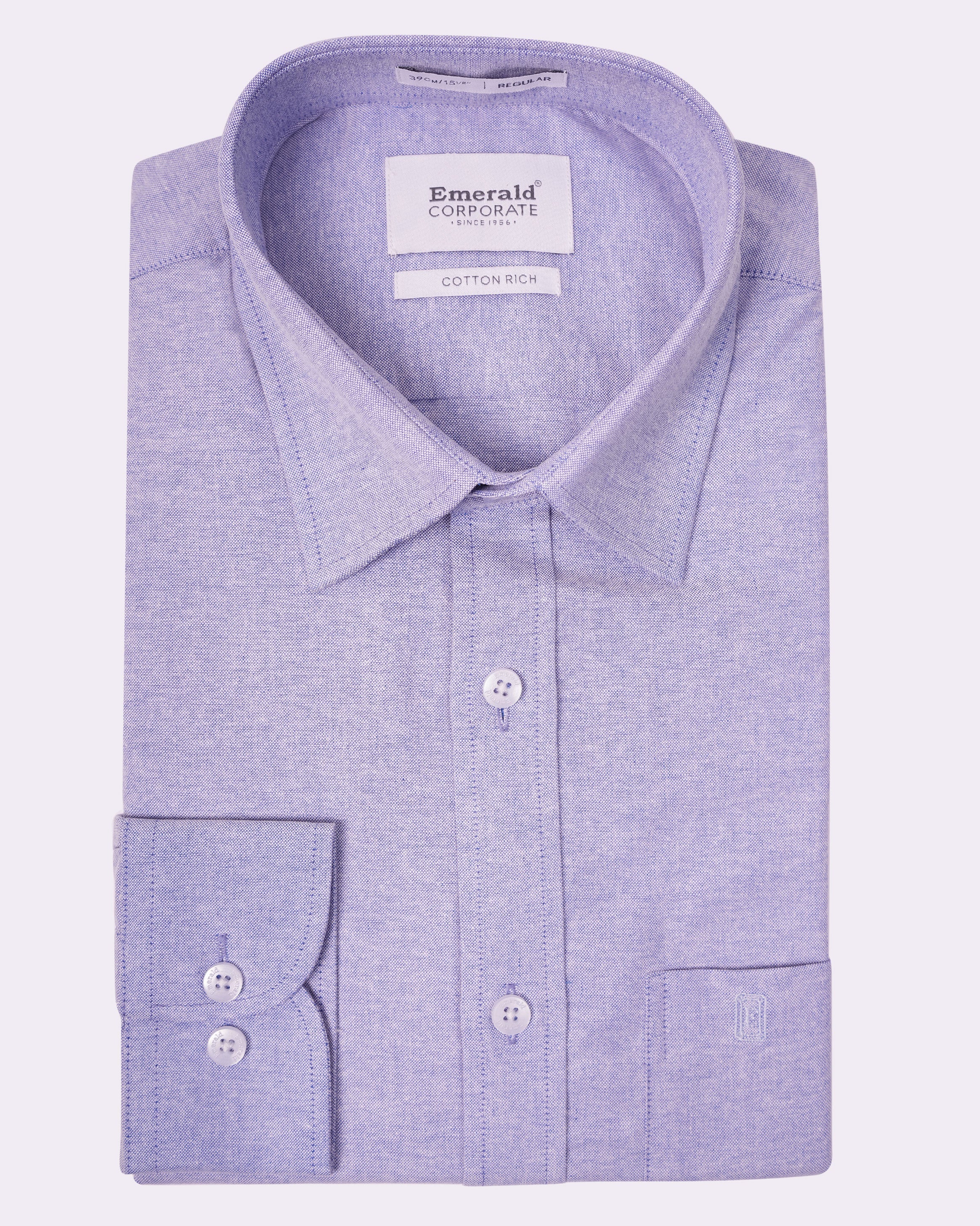 Emerald Corporate Oxford Regular Fit - Dazzling Blue