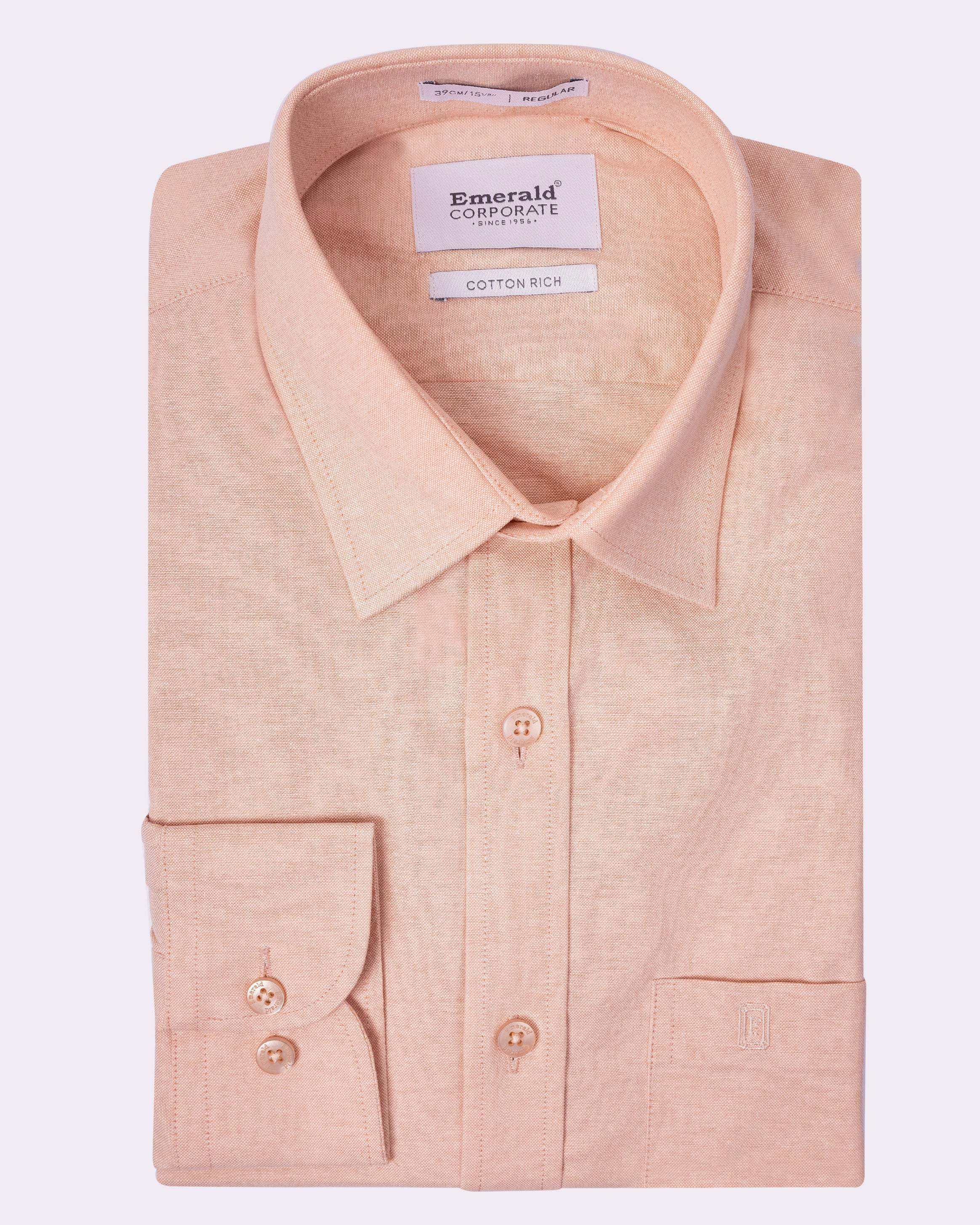 Emerald Corporate Oxford Regular Fit - Creampuff Orange