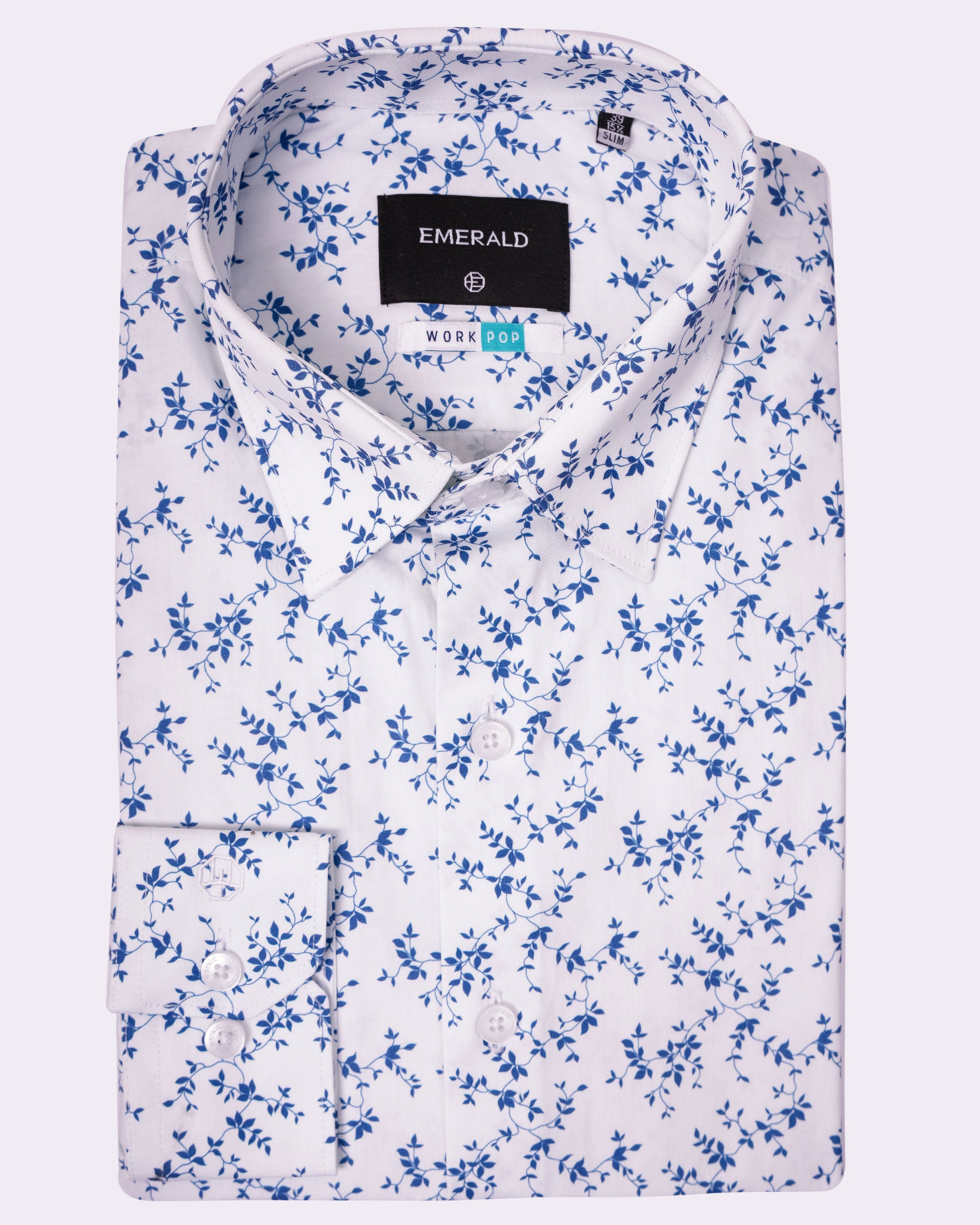 Emerald Formal printed Slim Fit - Blue