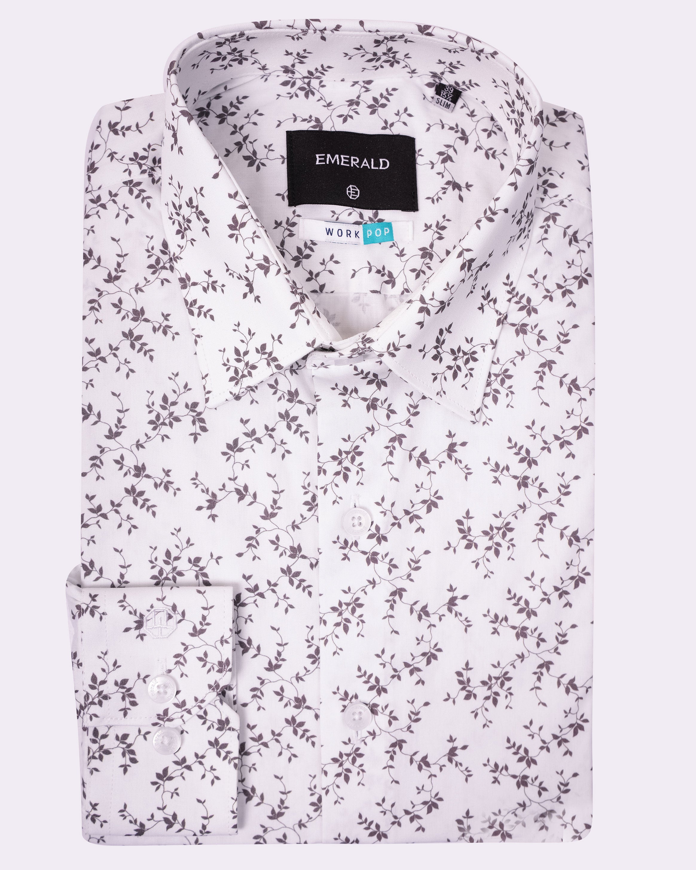 Emerald Formal printed Slim Fit - Olive