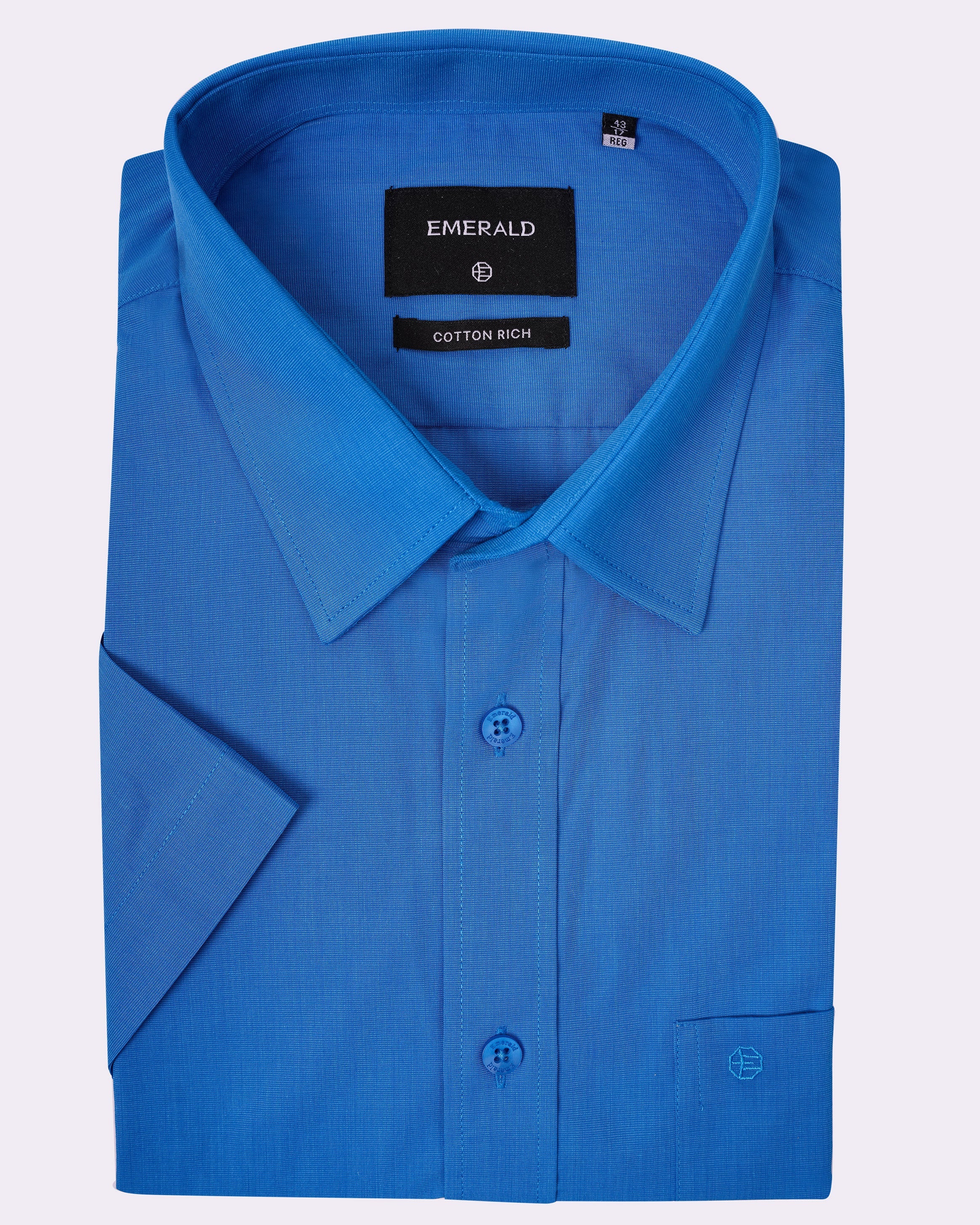 Emerald Corporate Fil A Fil Regular Fit - Methly Blue