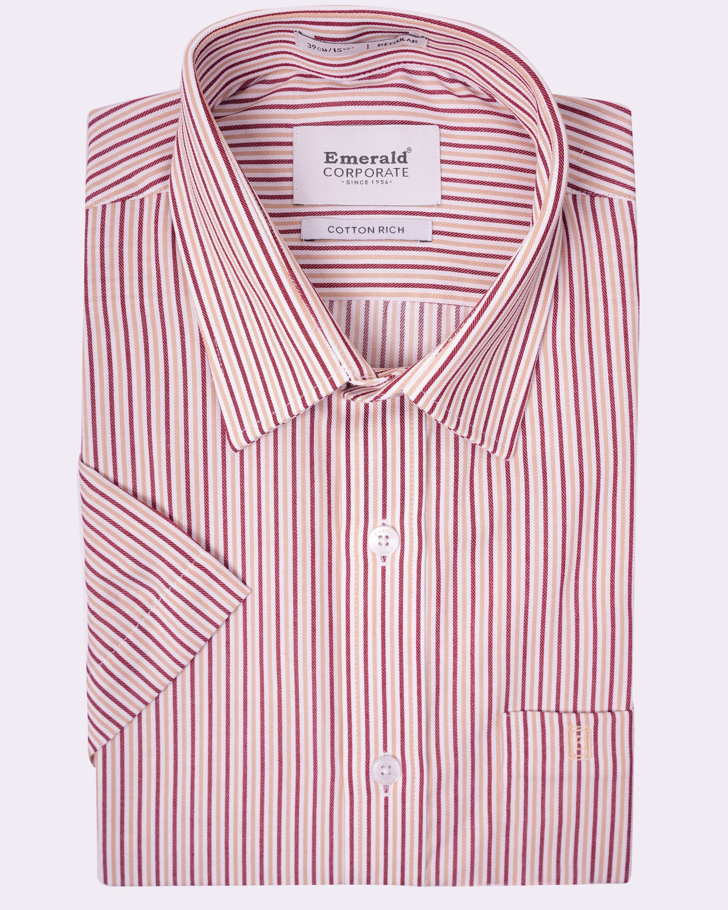 Emerald Corporate Stripe Regular Fit - Windsor Wine