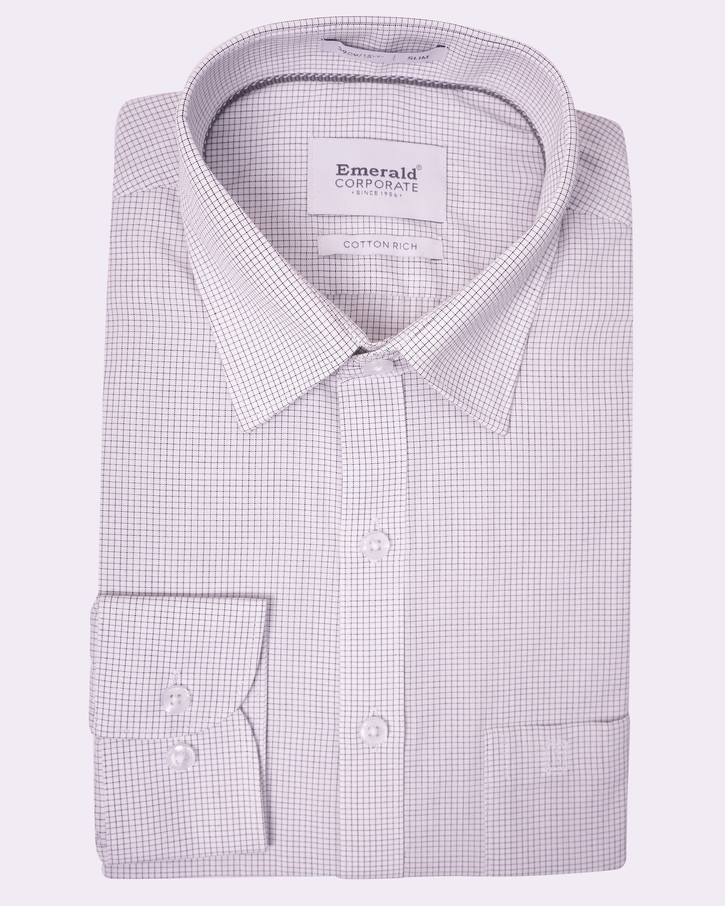 Emerald Corporate Checks Slim Fit - Jet Set