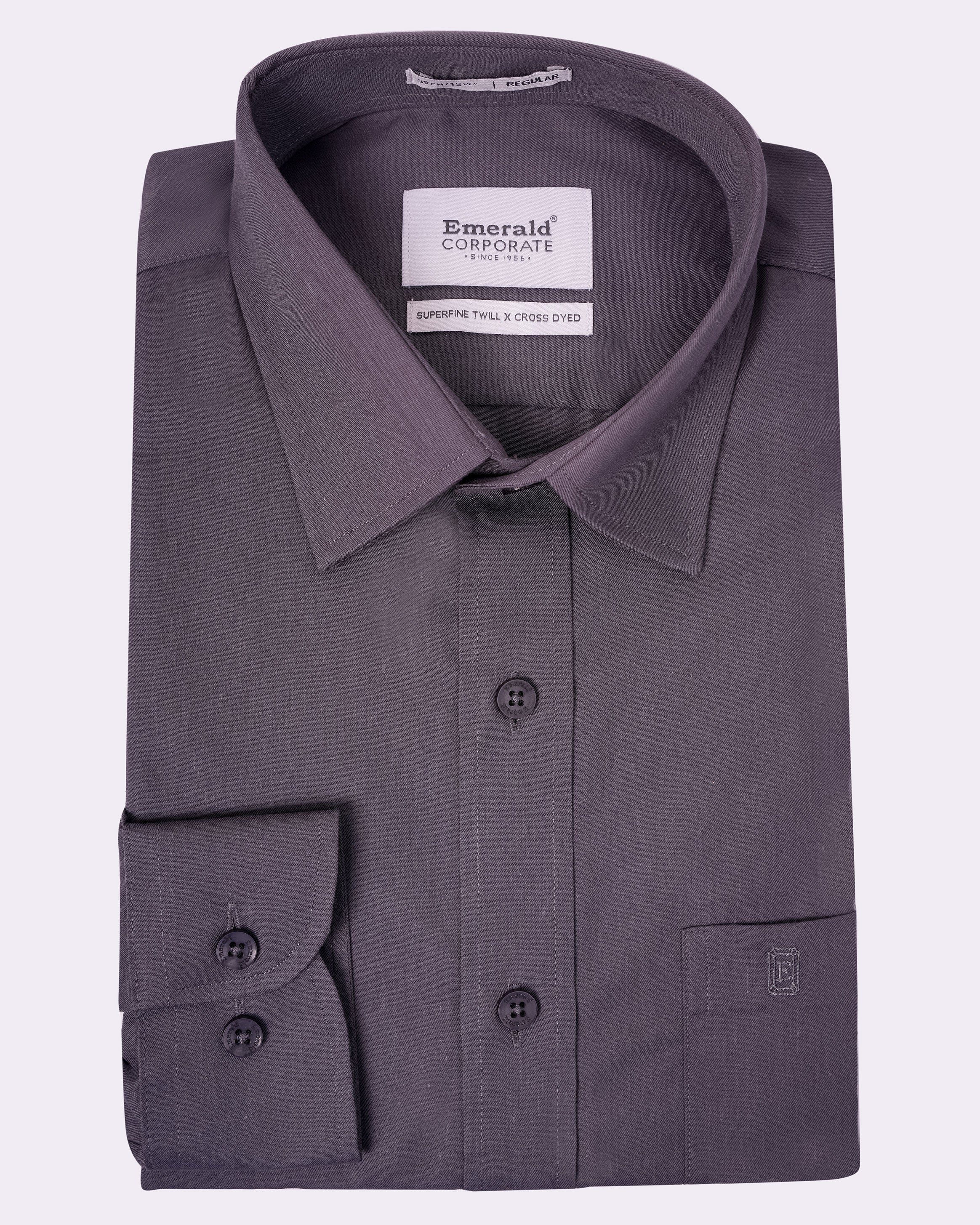 Emerald Corporate Twill Regular Fit - Dapple Grey