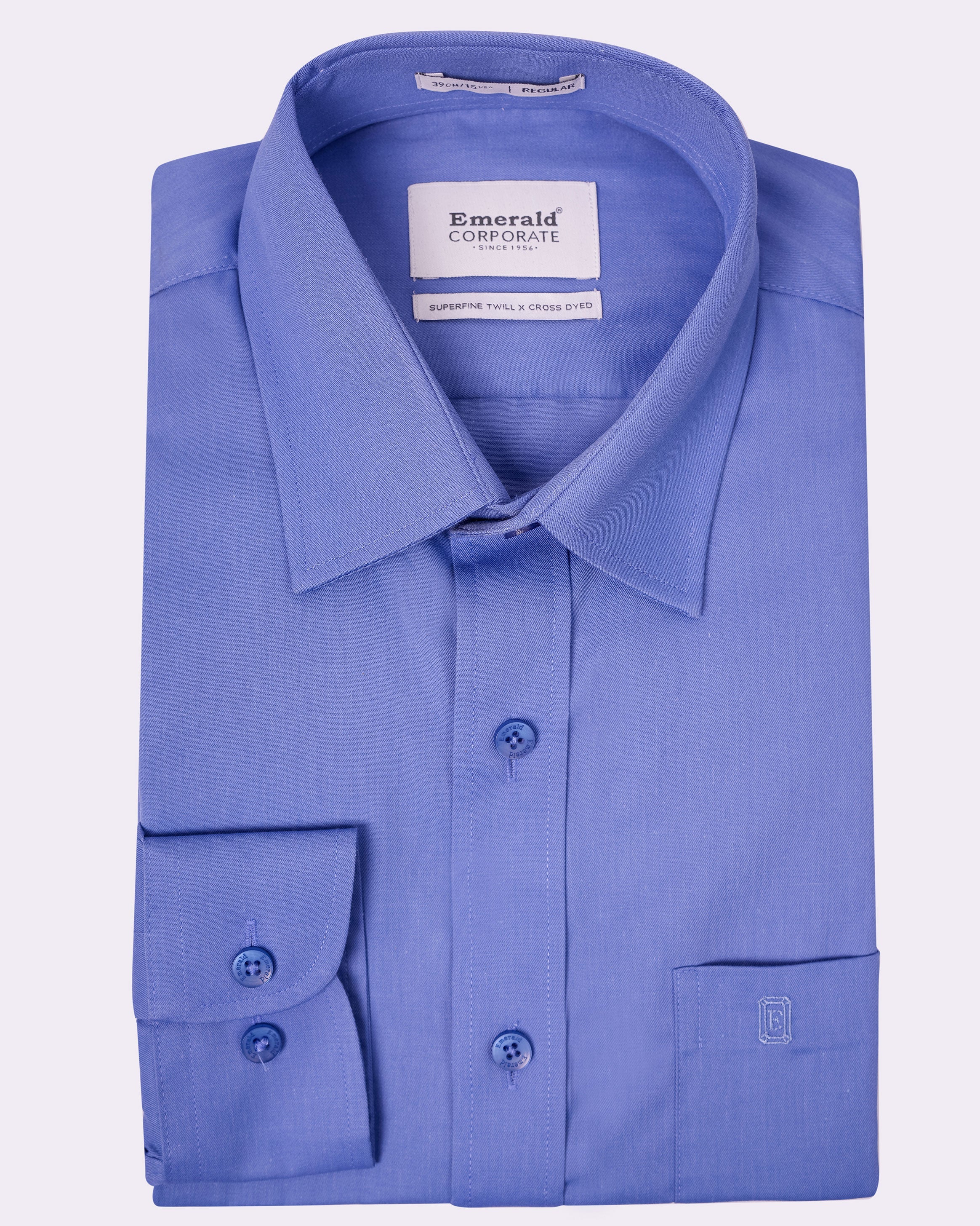 Emerald Corporate Twill Regular Fit - Blue Marina