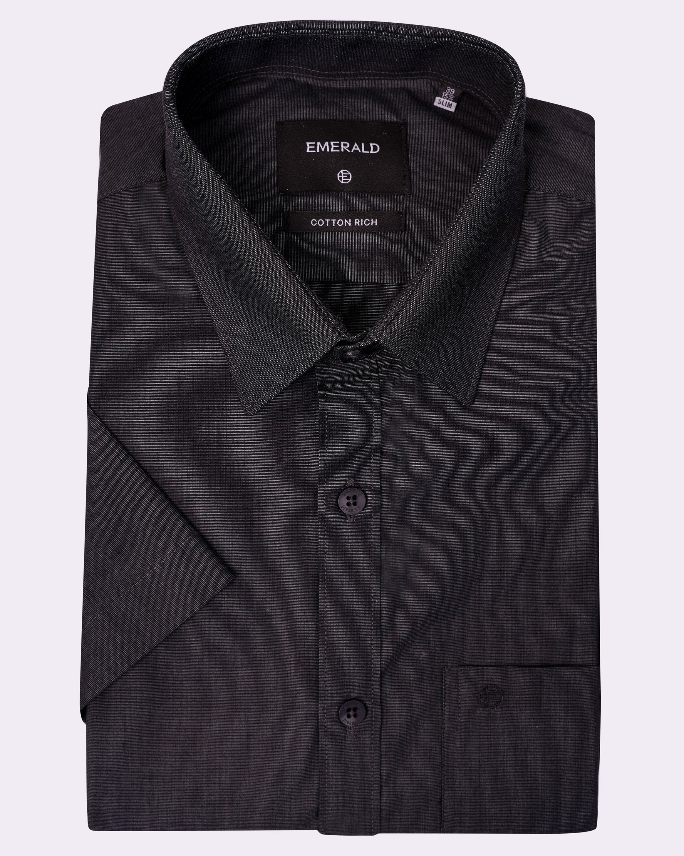 Emerald Corporate Fil A Fil Slim Fit - Licorice