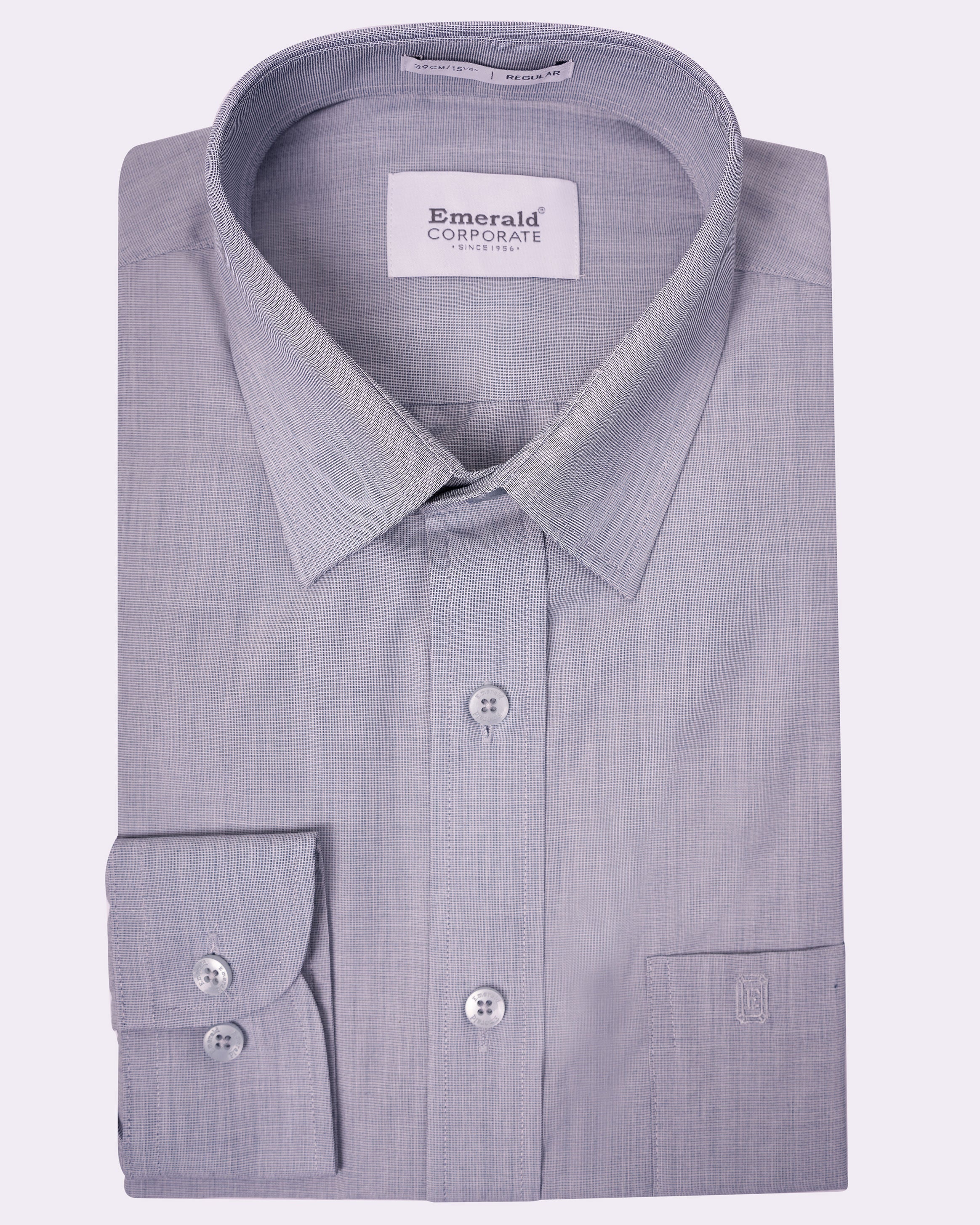 Emerald Corporate Fil A Fil Regular Fit - Blue Heaven