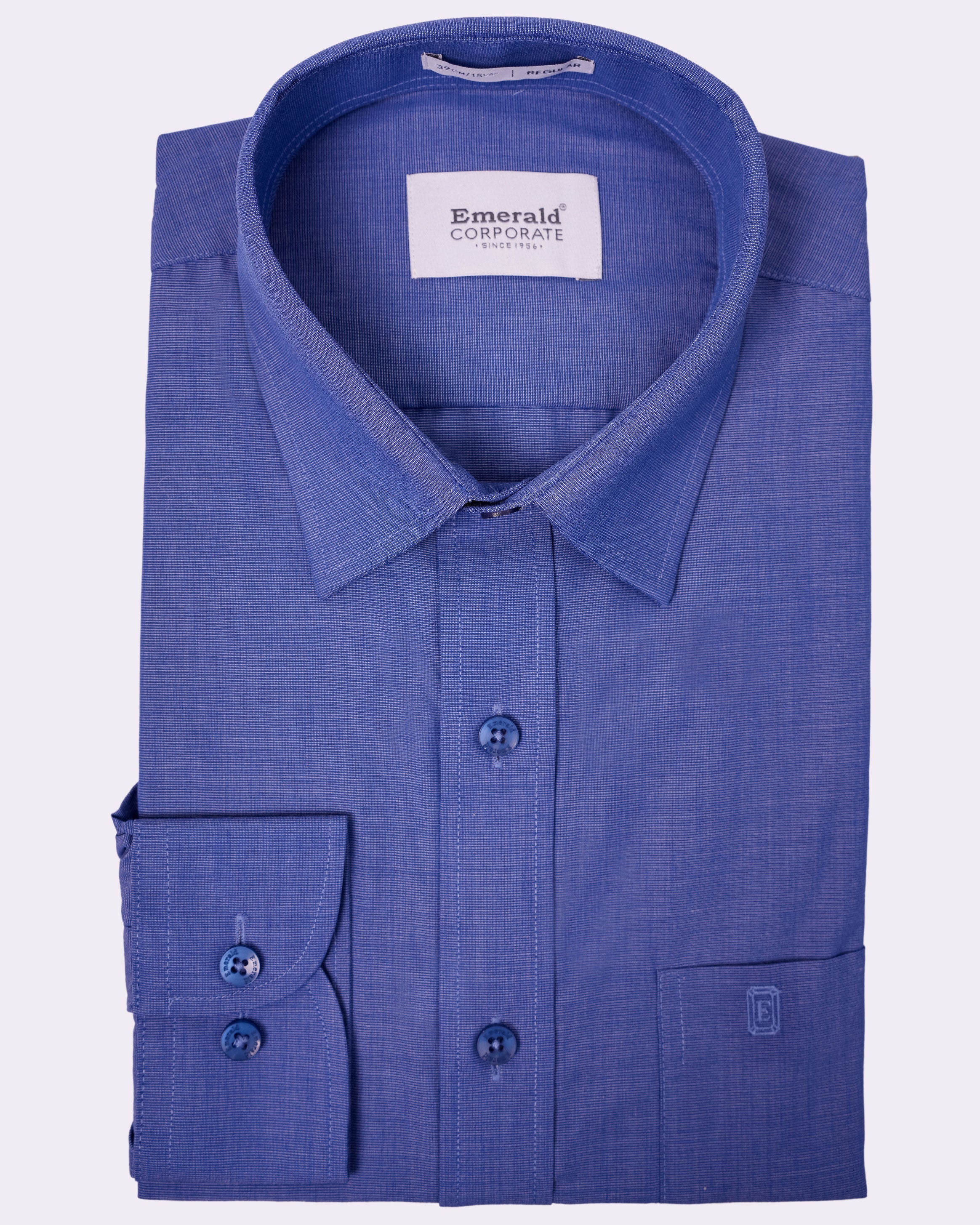 Emerald Corporate Fil A Fil Regular Fit - Royal