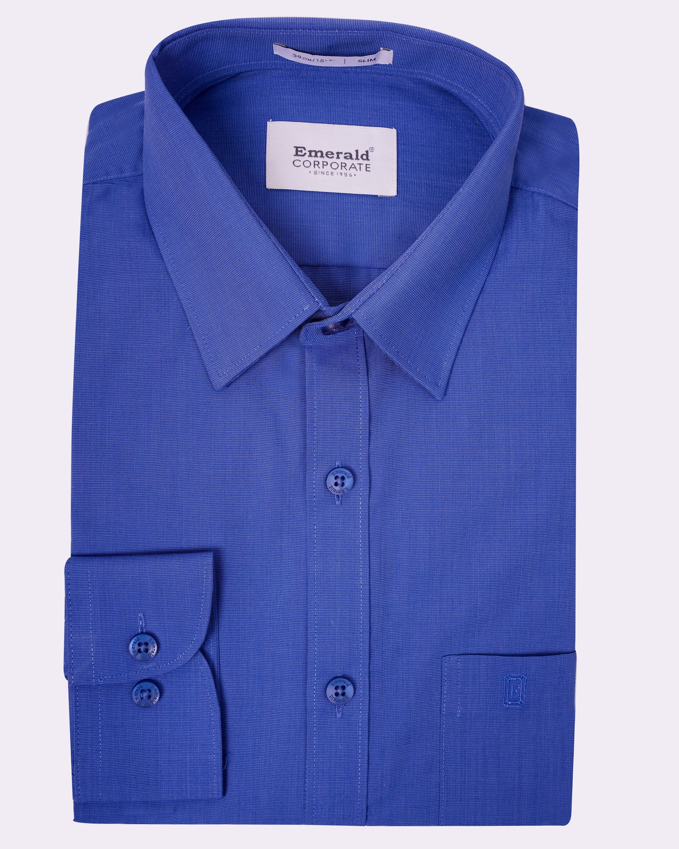 Emerald Corporate Fil A Fil Slim Fit - Vista Blue