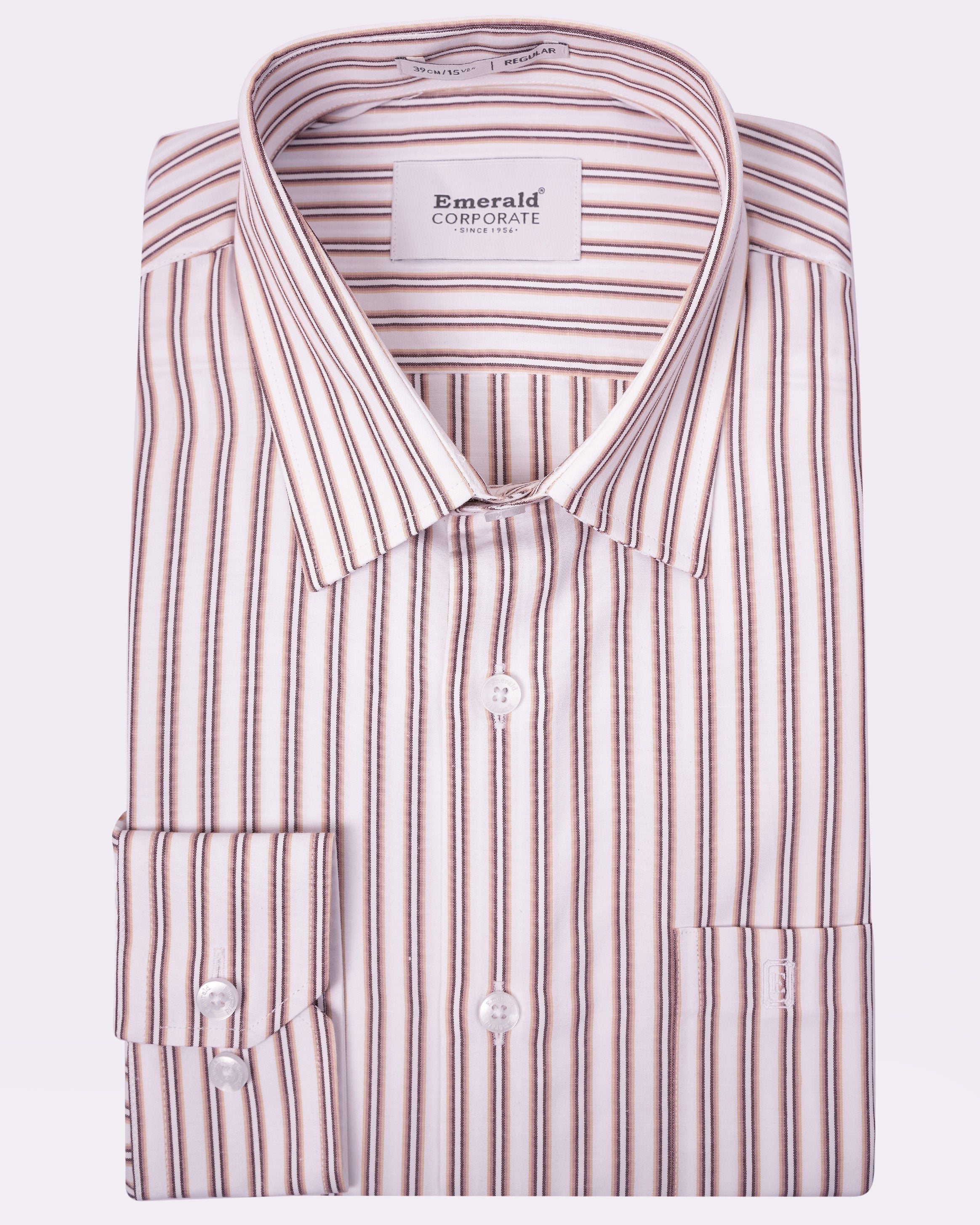 Emerald Corporate Stripe Regular Fit - Yellow Rattan