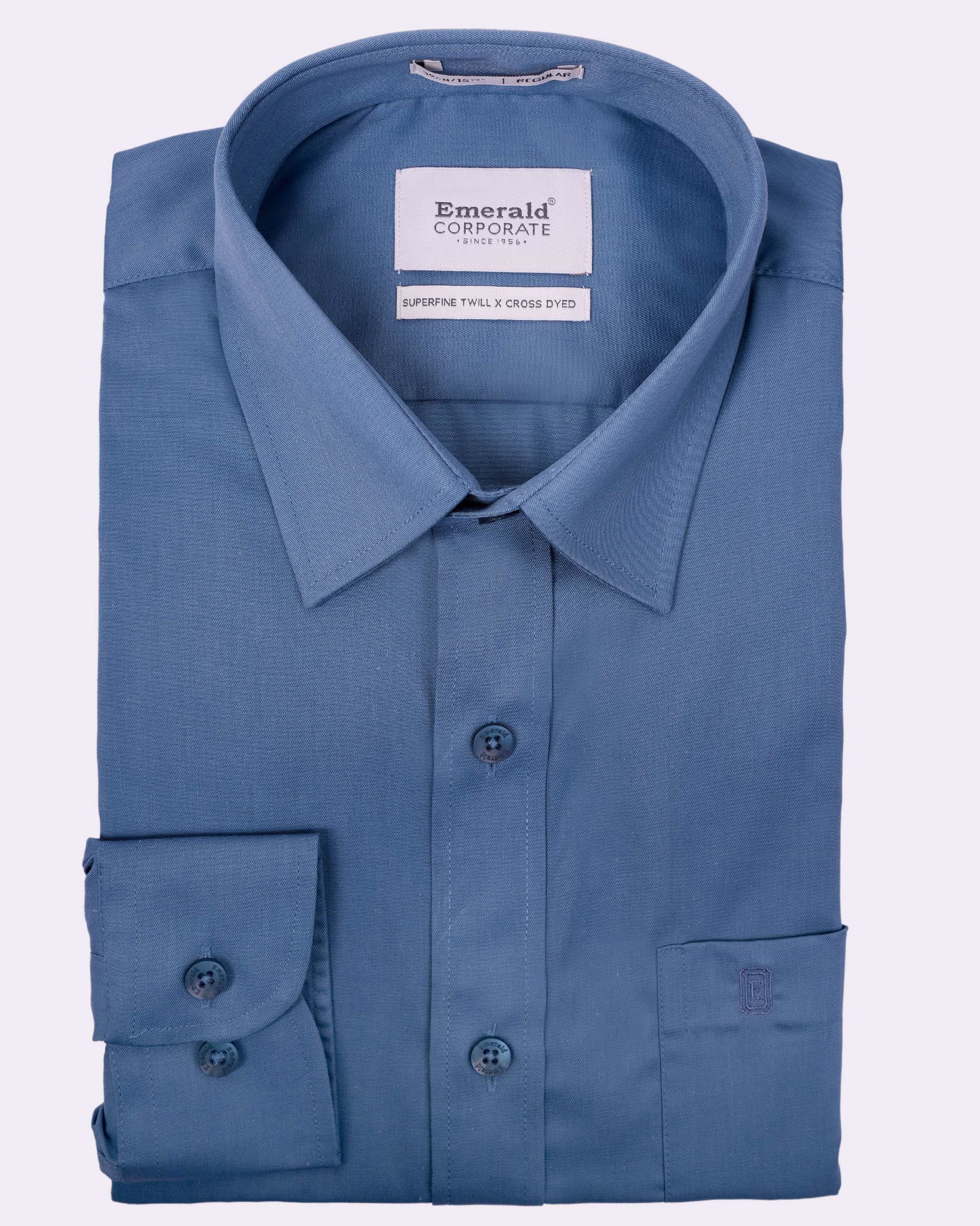 Emerald Corporate Twill Regular Fit - Blue Heaven