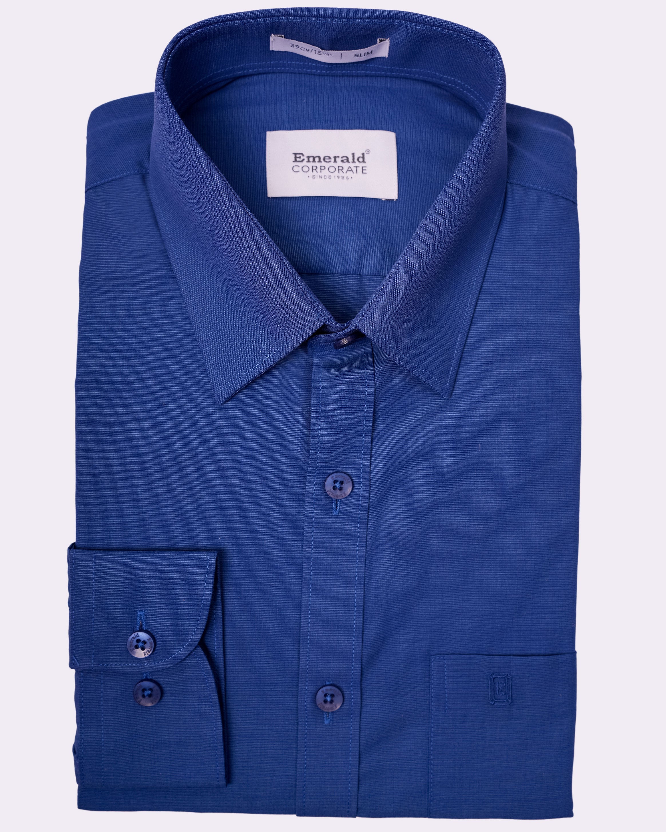 Emerald Corporate Fil A Fil Slim Fit - Blue Ice