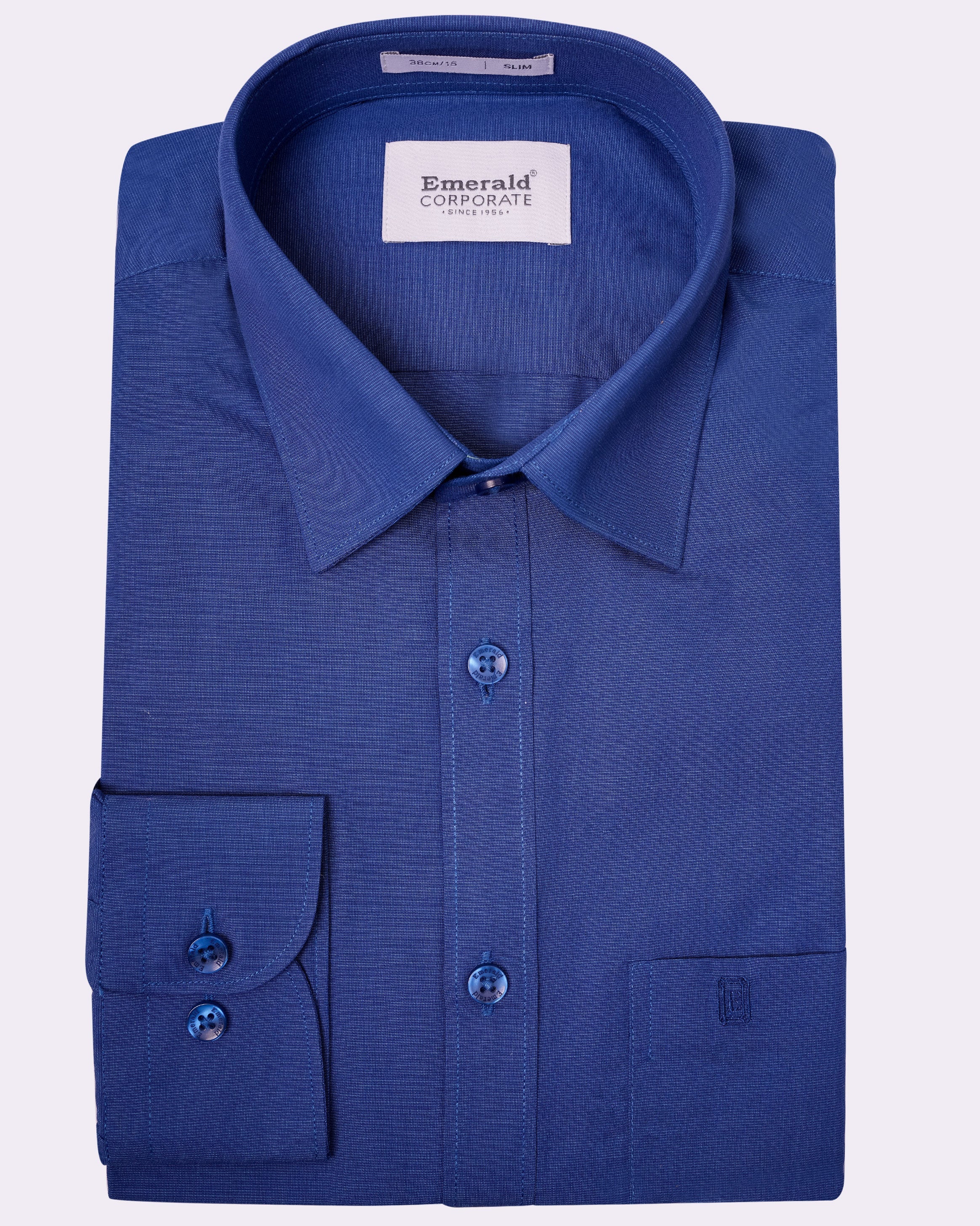 Emerald Corporate Fil A Fil Slim Fit - Royal