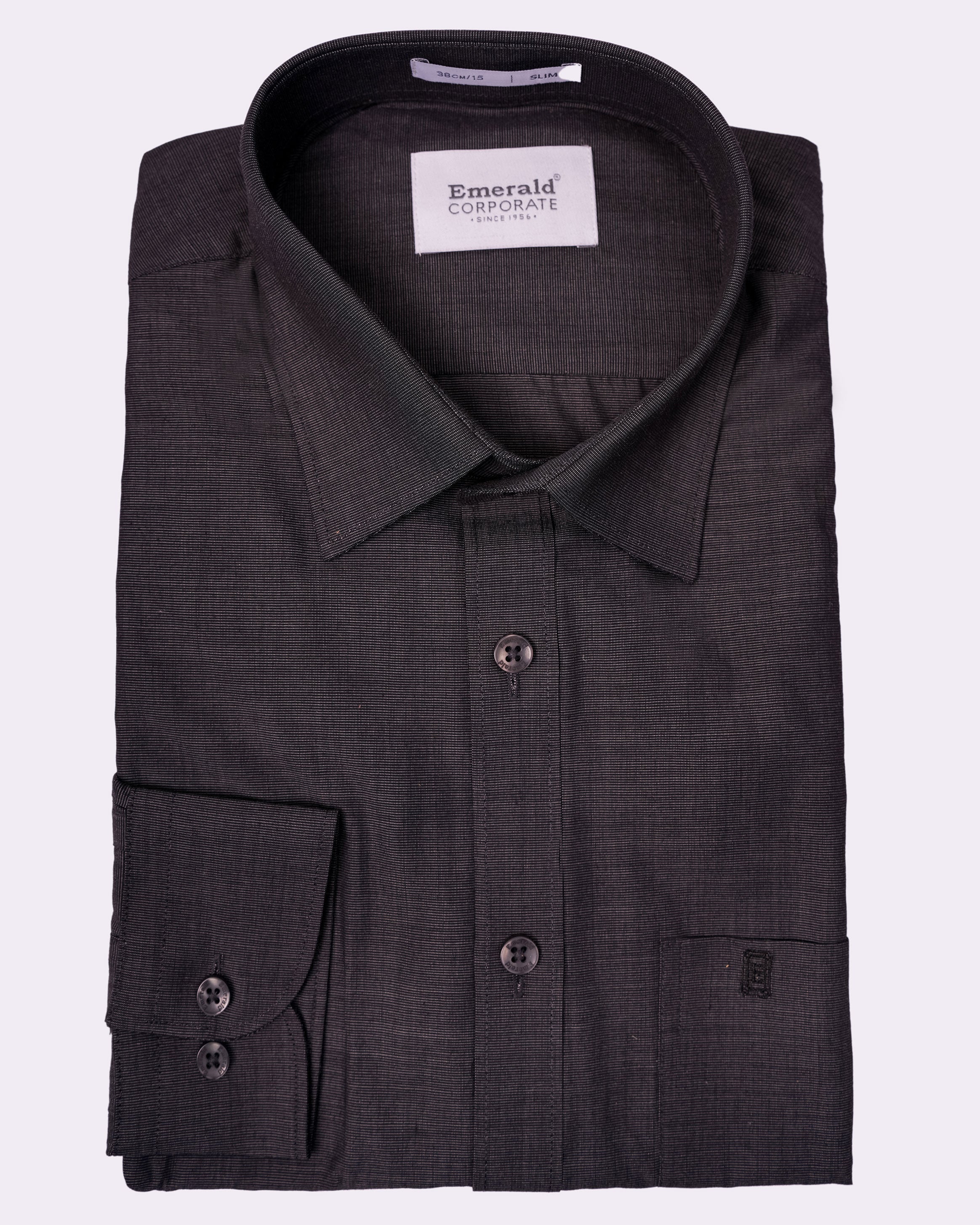 Emerald Corporate Fil A Fil Slim Fit - Licorice