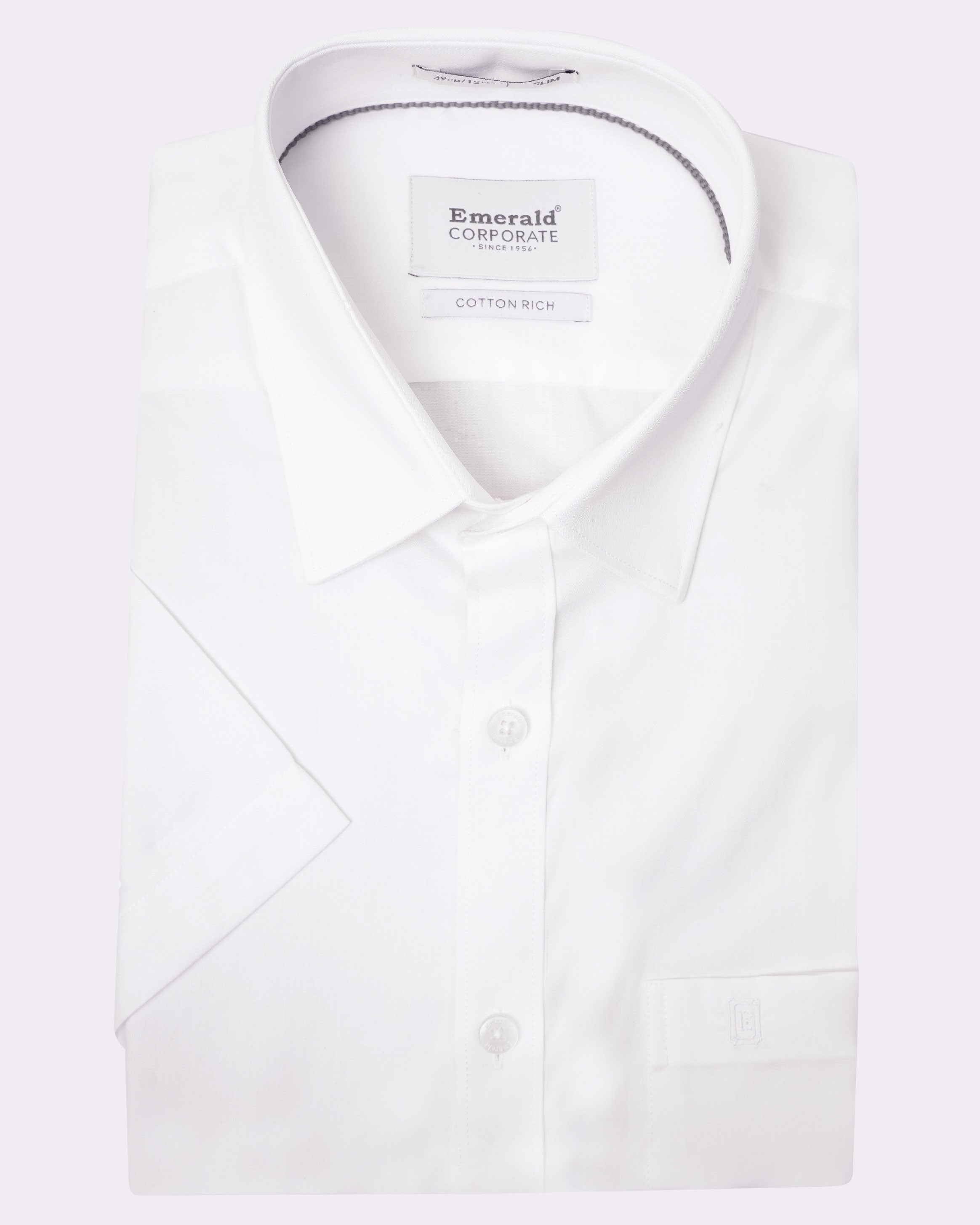 Emerald Corporate Dobby Slim Fit - Vapous Gray