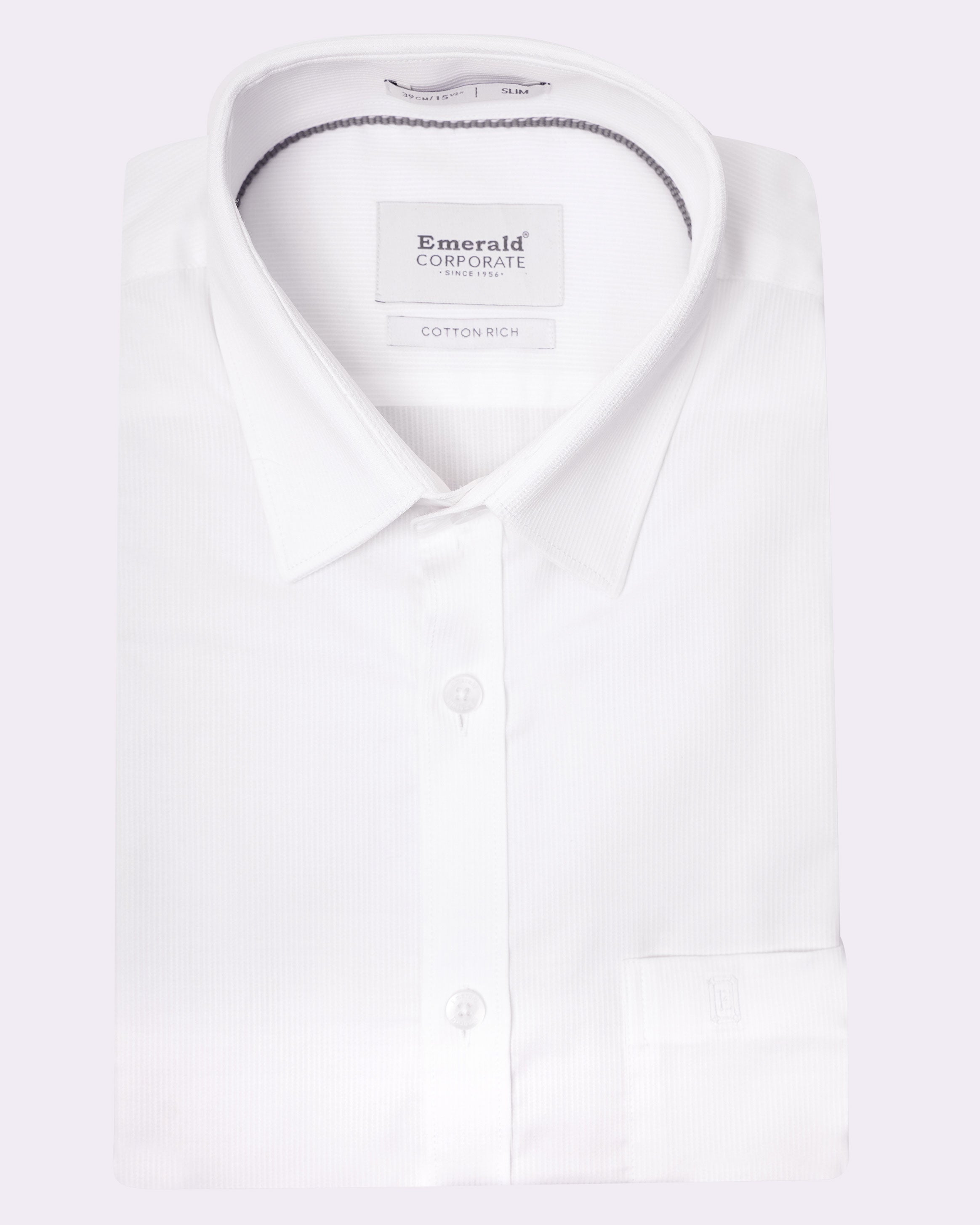 Emerald Corporate Dobby Slim Fit - Gardenia