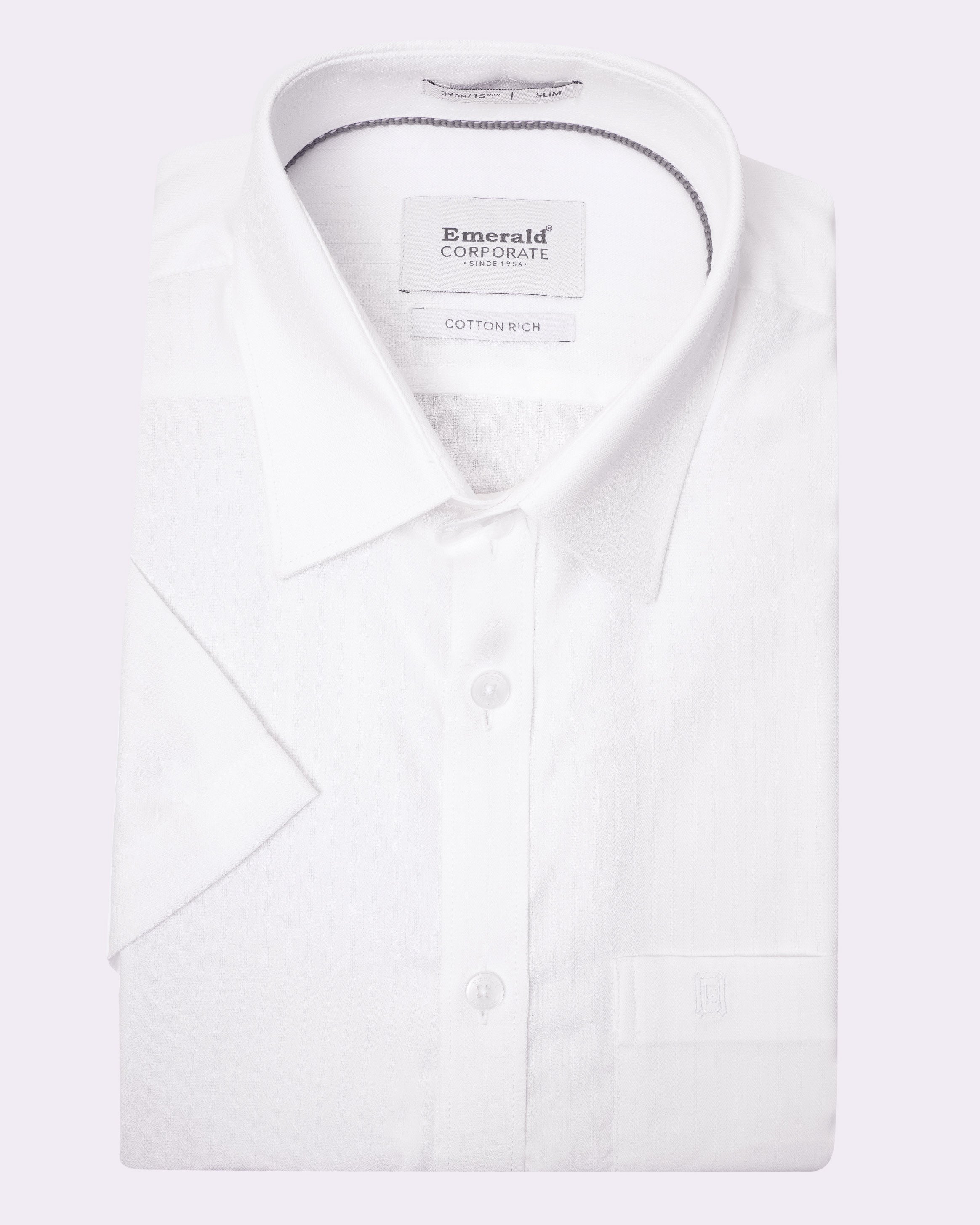 Emerald Corporate Dobby Slim Fit - Egret