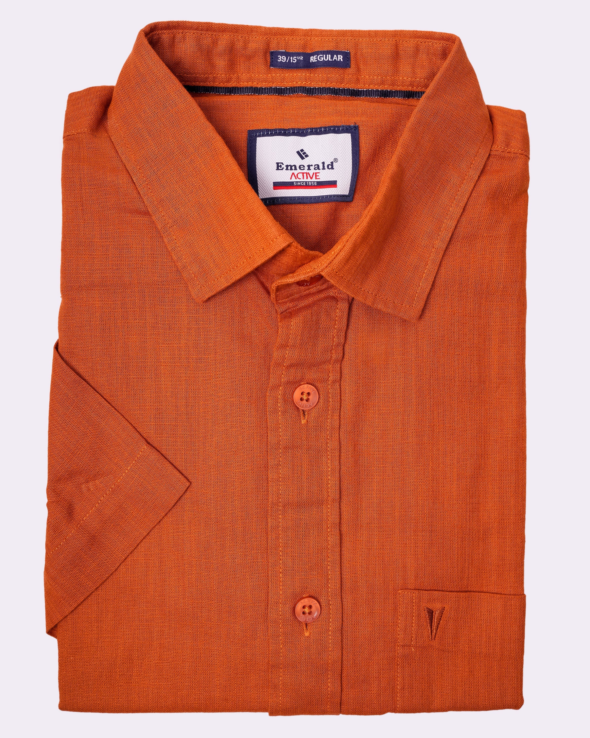 Emerald Active Plain Regular Fit - Bombay Brown