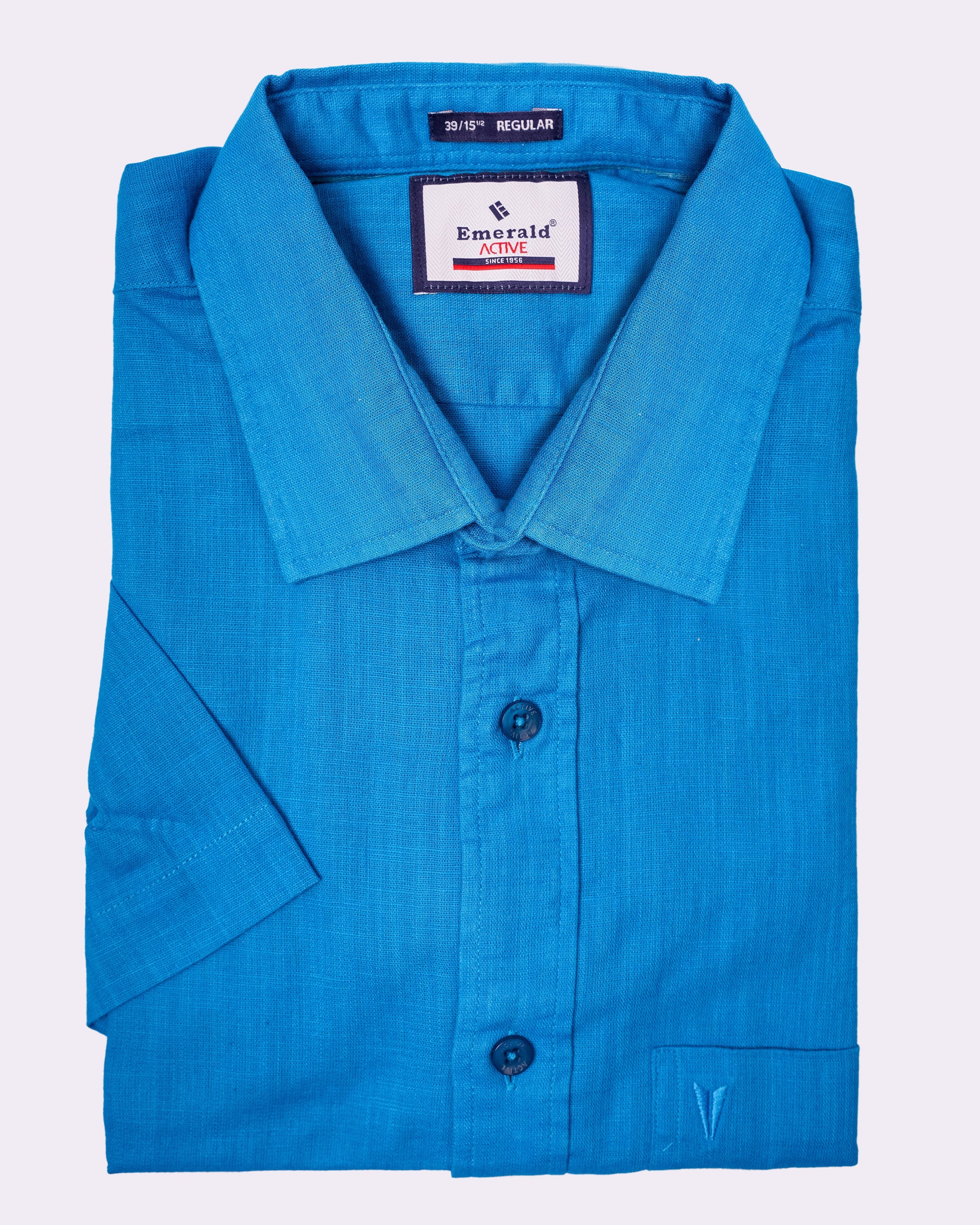 Emerald Active Plain Regular Fit - Brilliant Blue