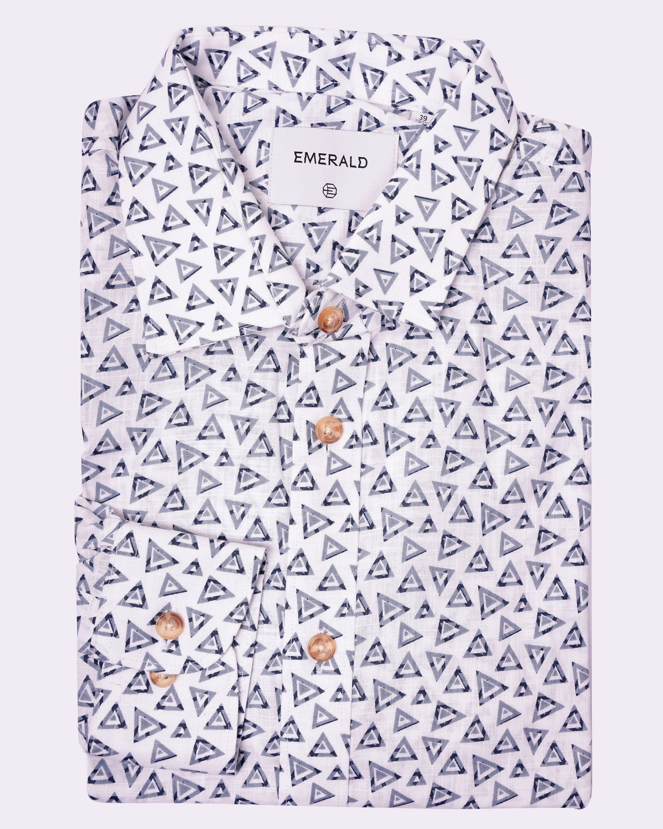 Emerald Casual Printed Slim Fit - Charcoal