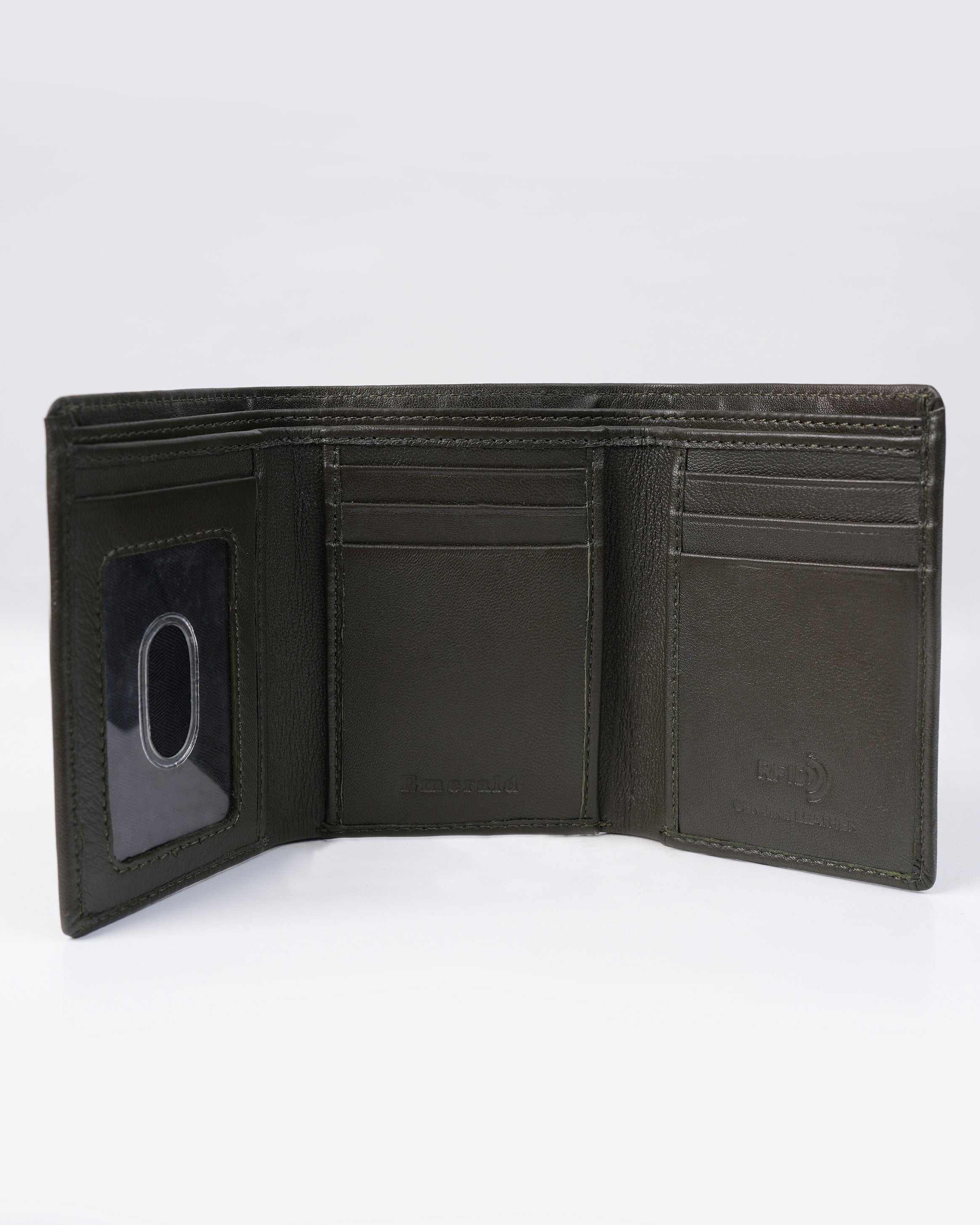 Emerald TriFold Wallet-Green