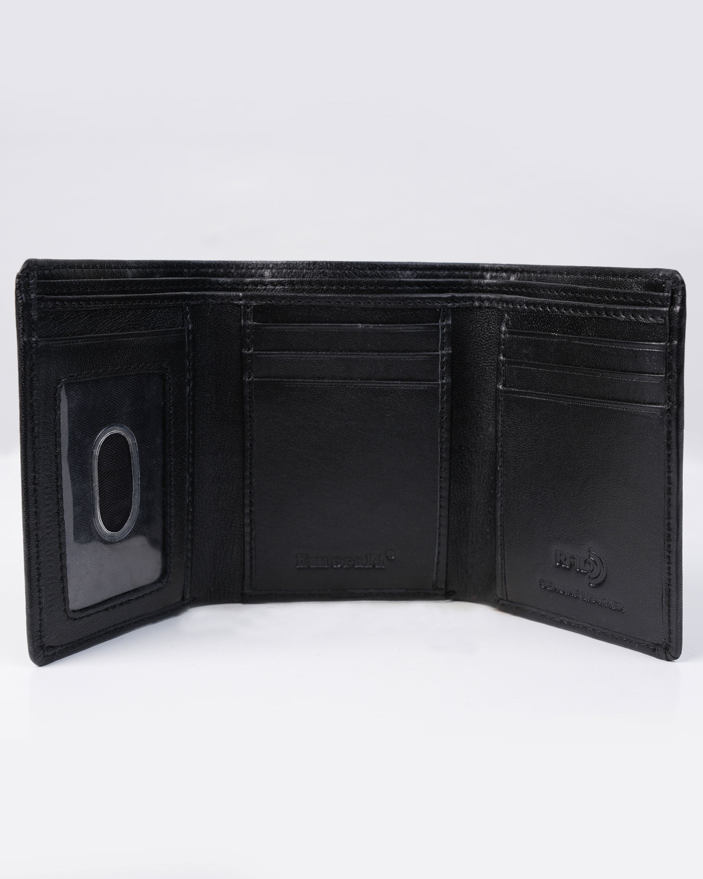 Emerald TriFold Wallet-Black