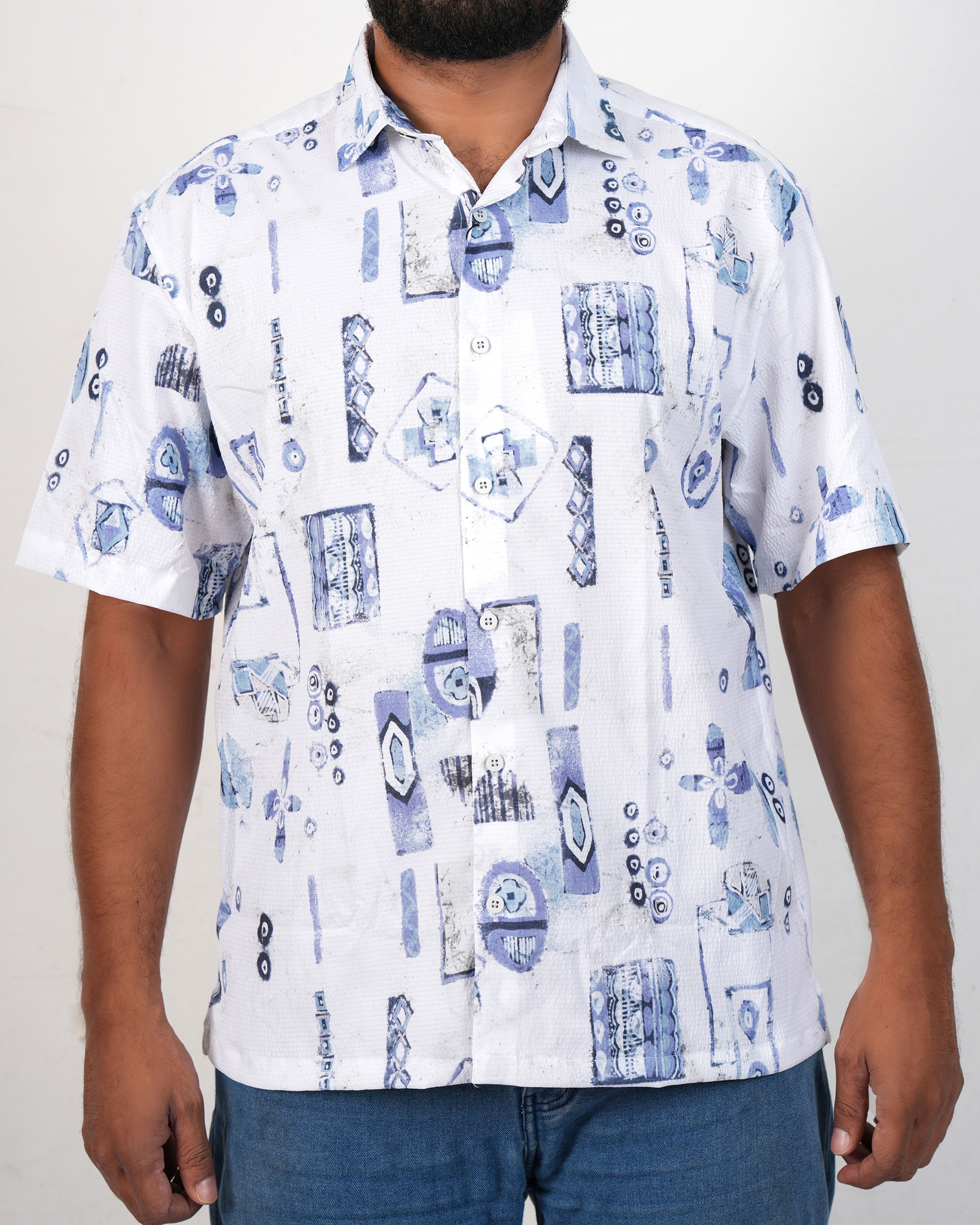 Emerald Printed Oversized Shirt-Little Boy Blue