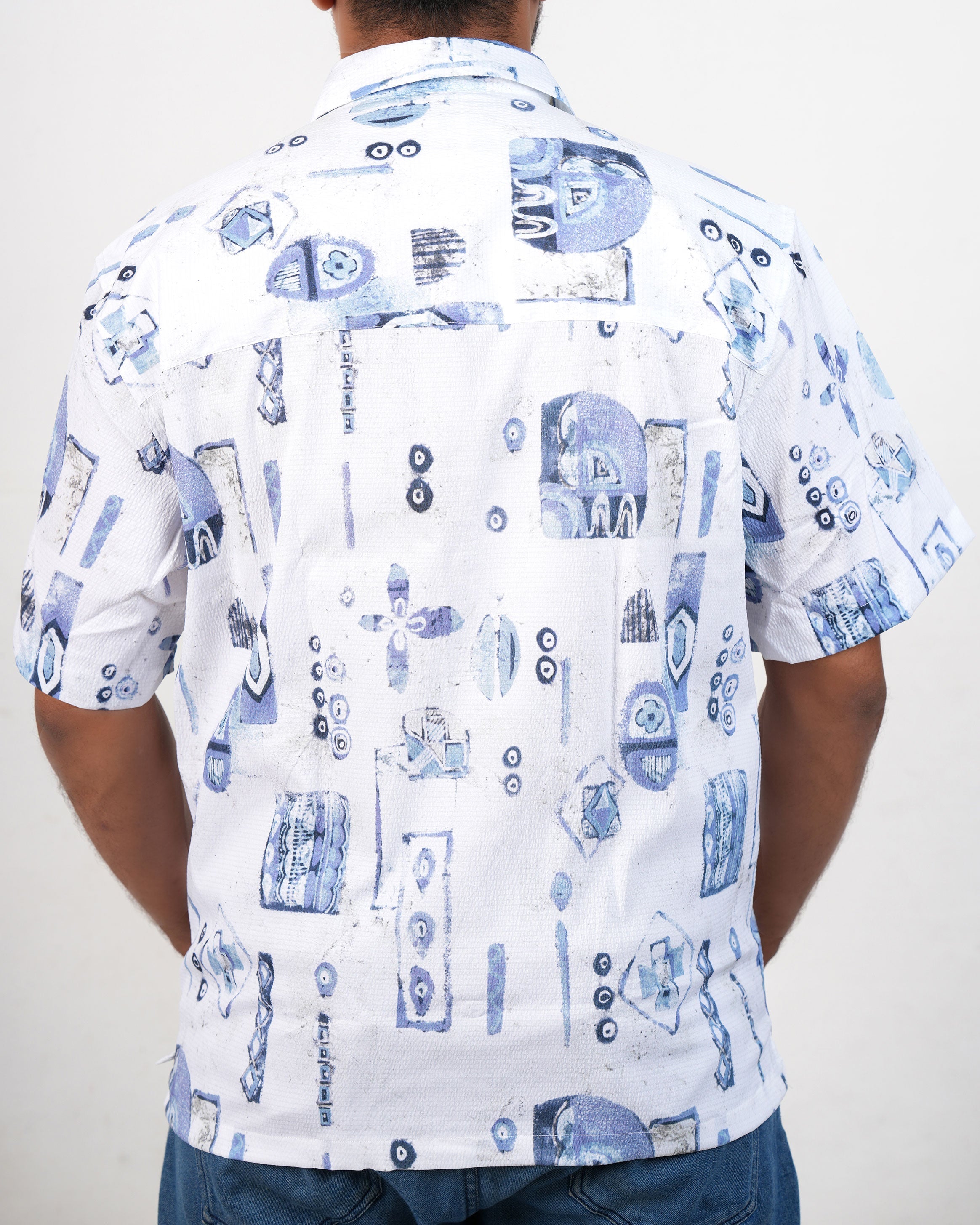 Emerald Printed Oversized Shirt-Little Boy Blue