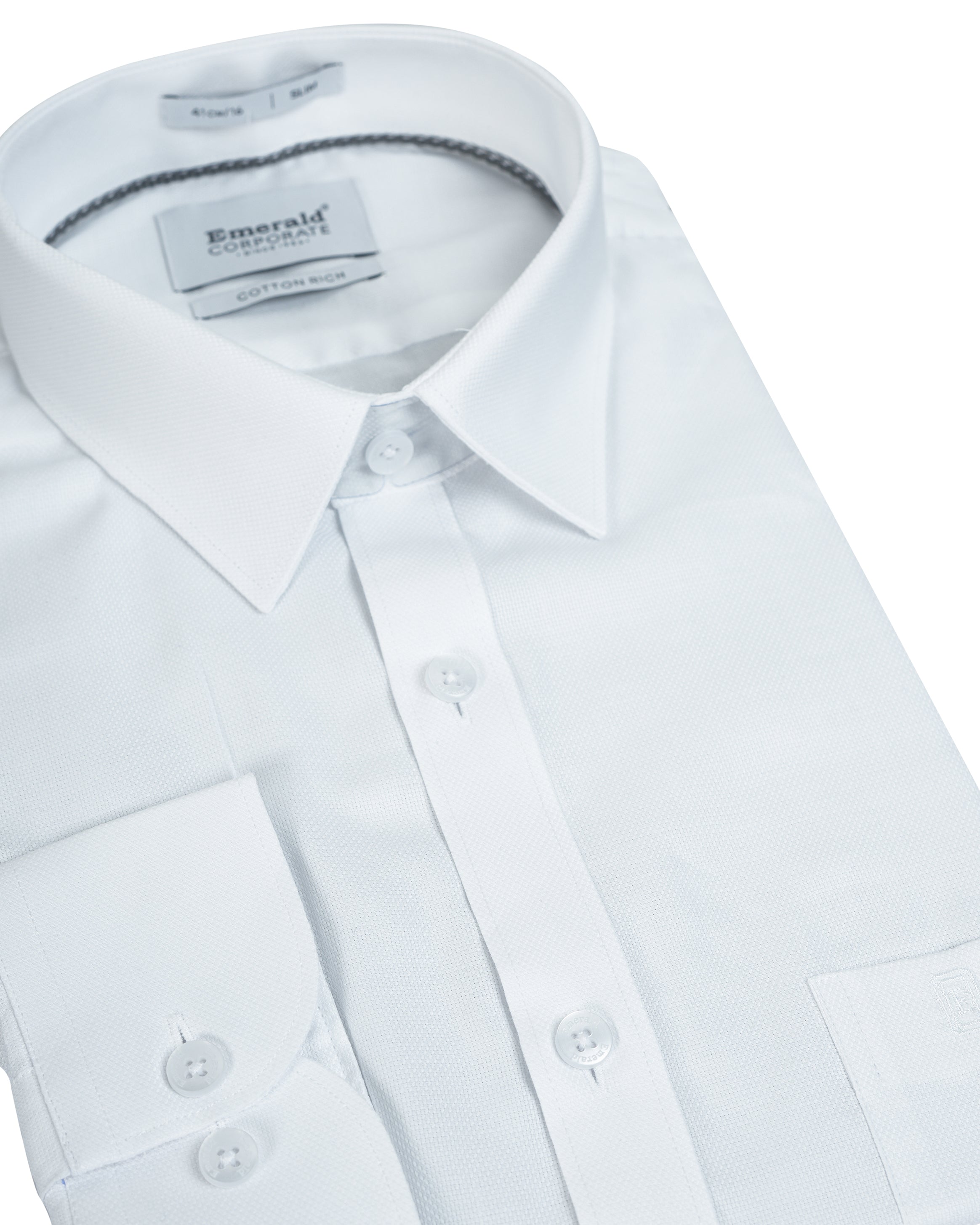 Emerald Corporate Dobby Slim Fit-Birch