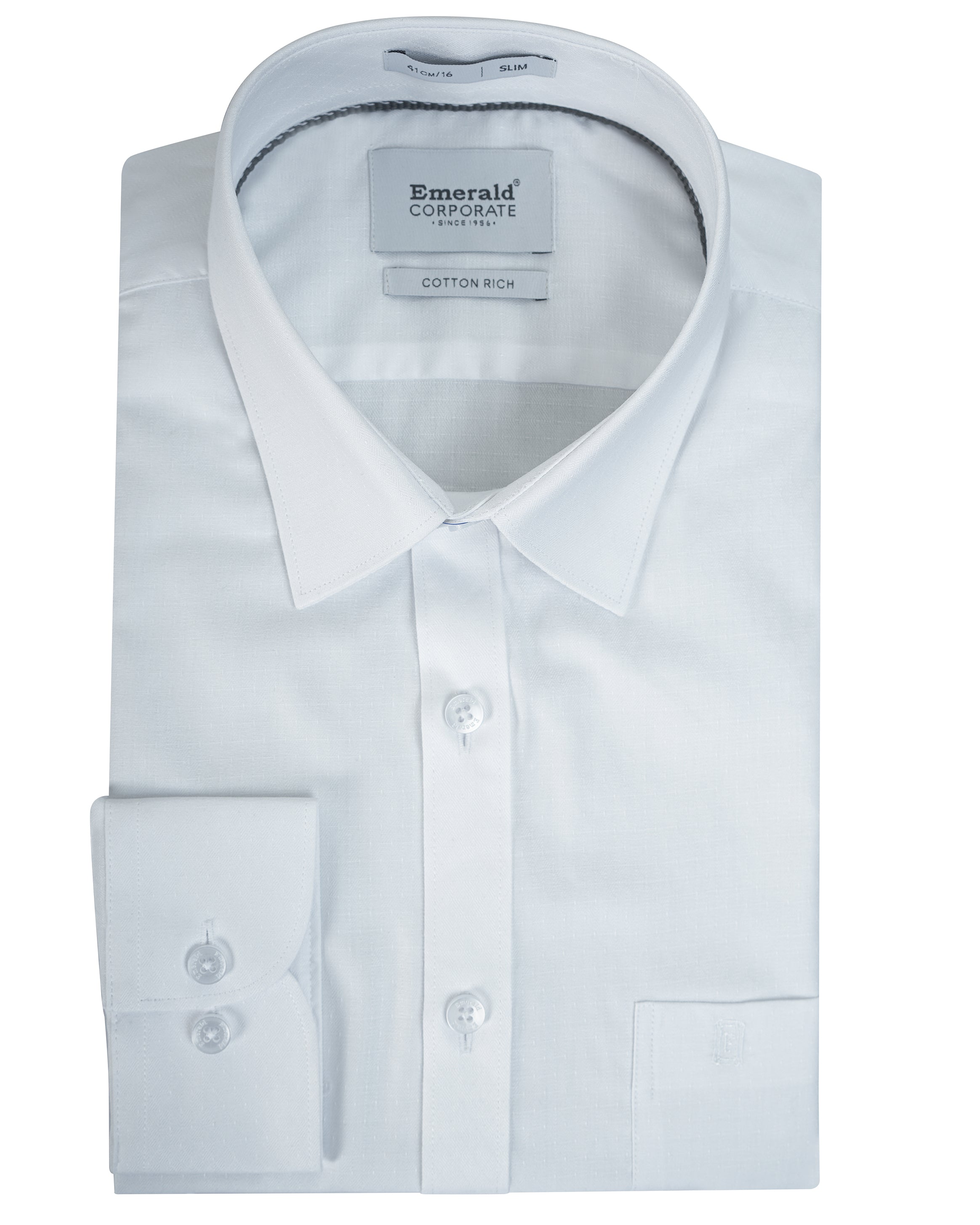 Emerald Corporate Dobby Slim Fit-Ash