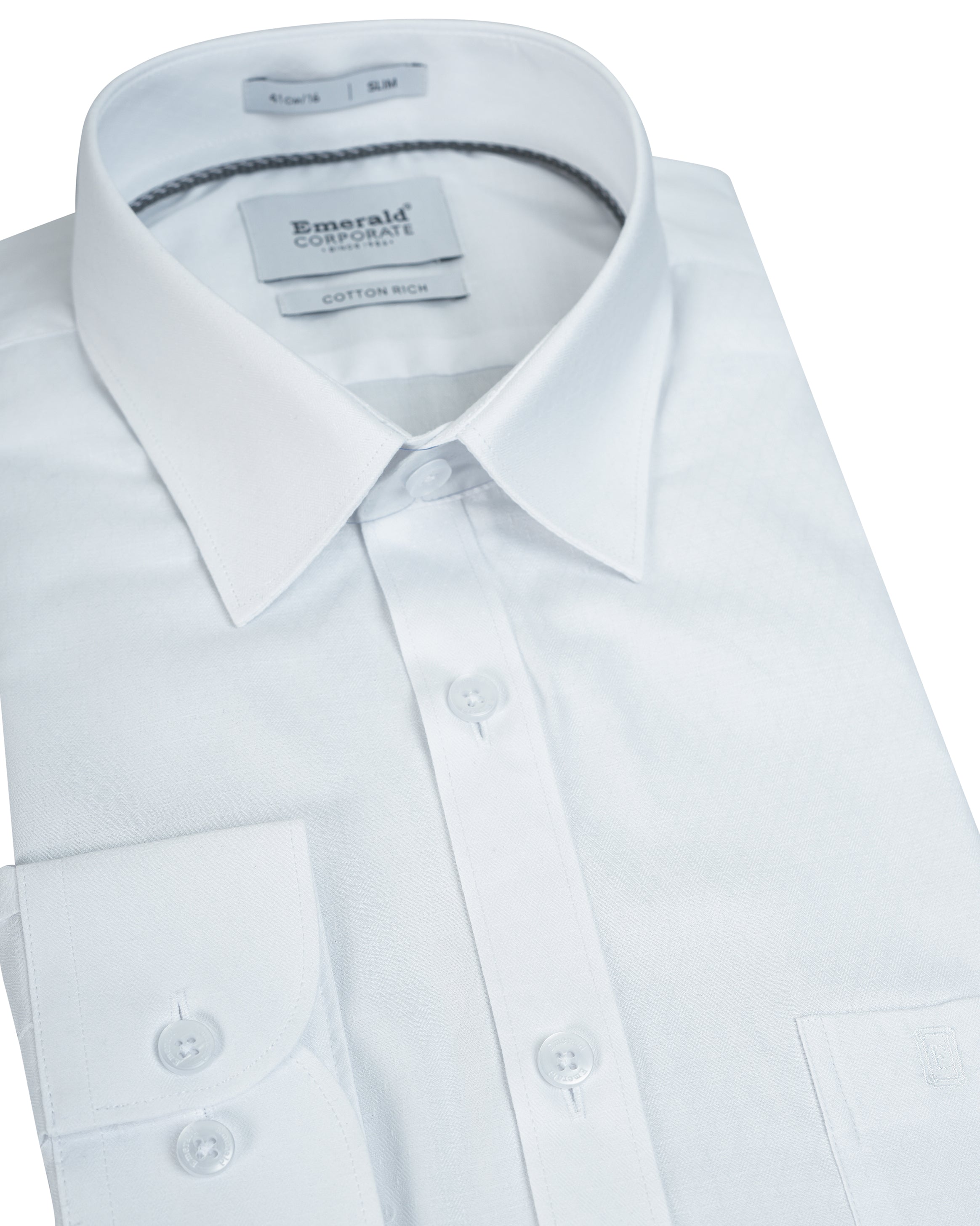 Emerald Corporate Dobby Slim Fit-Ash