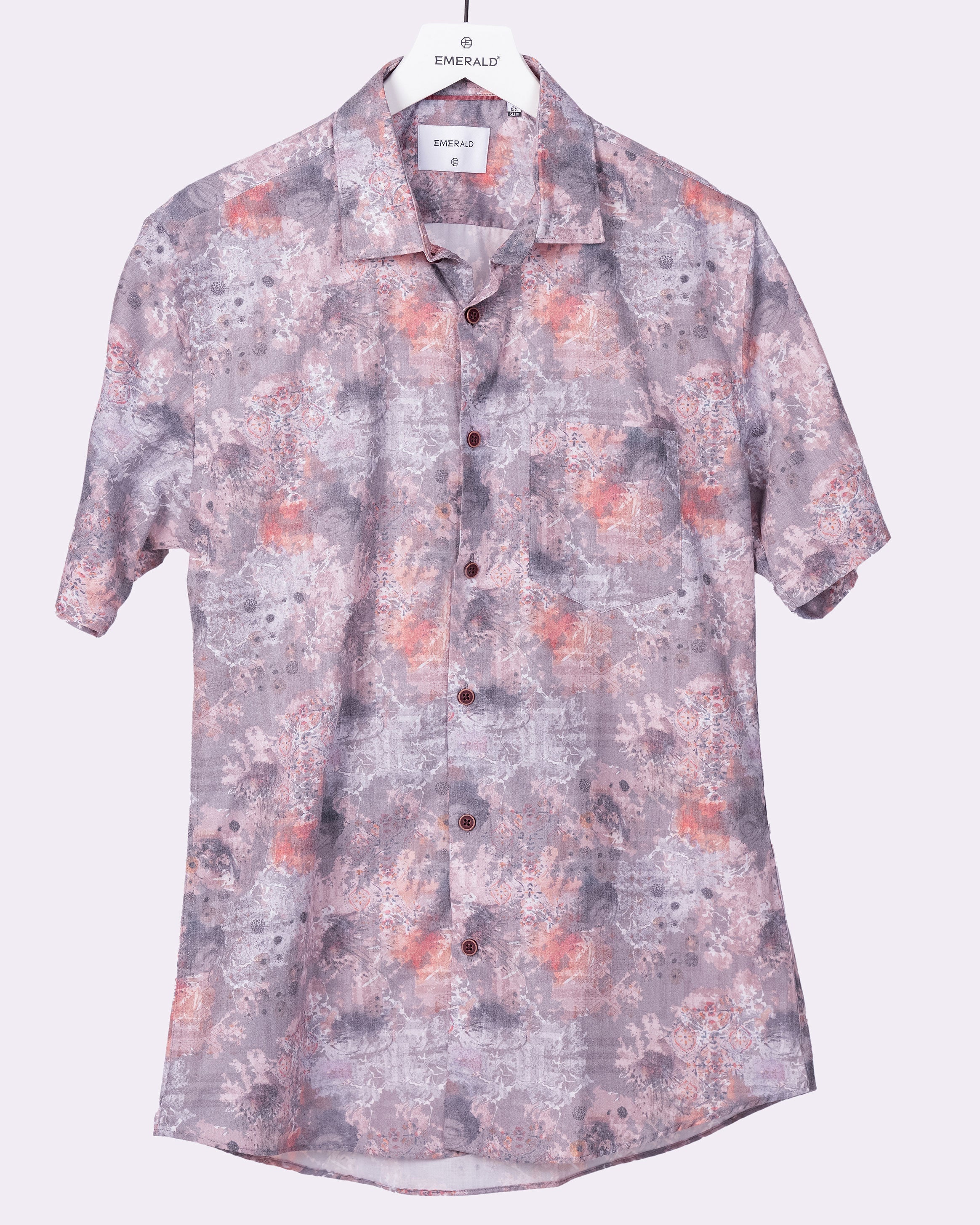 Emerald Casual Printed Slim Fit - Cashmere Blue