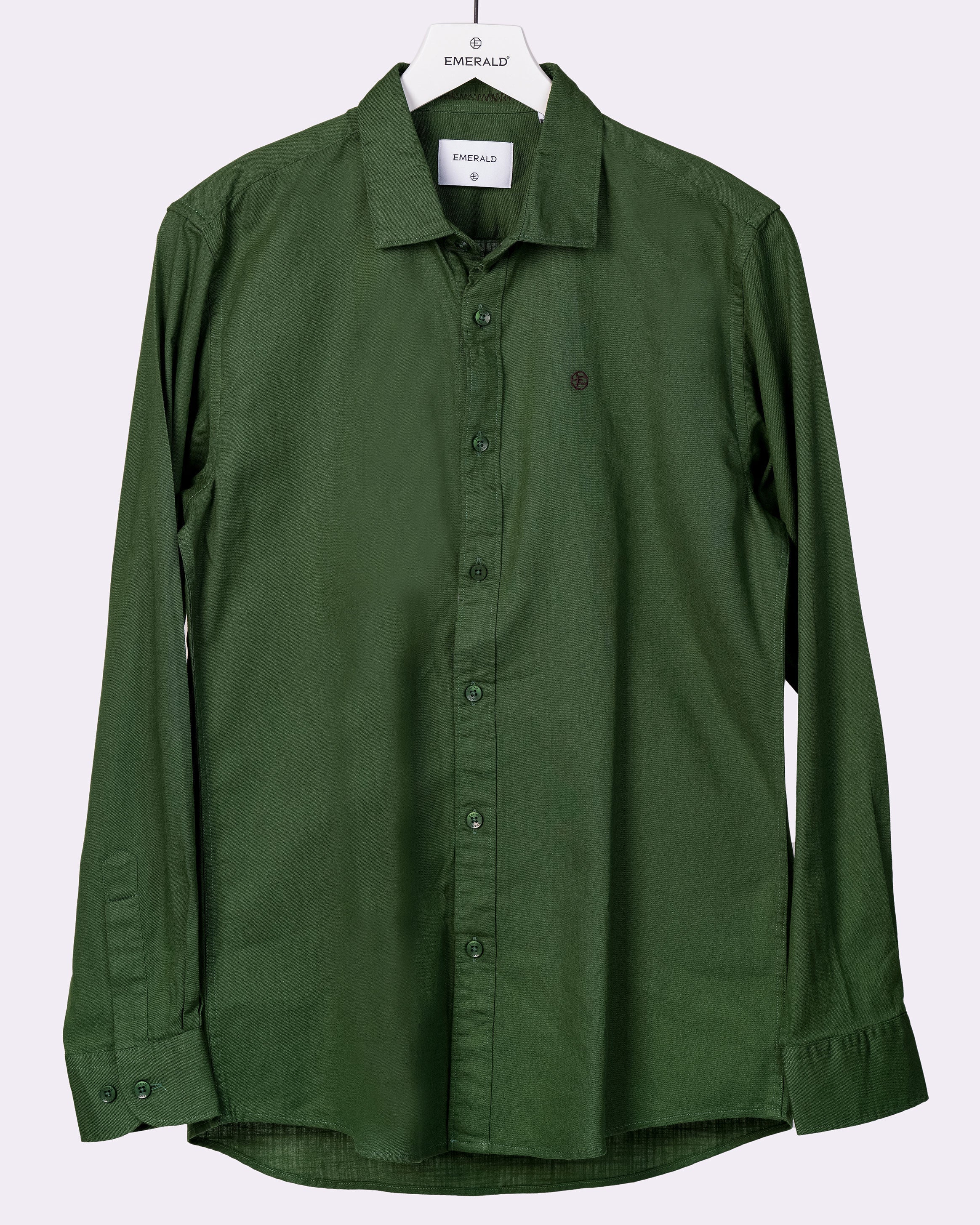Emerald Casual Plain Slim Fit - Evergreen
