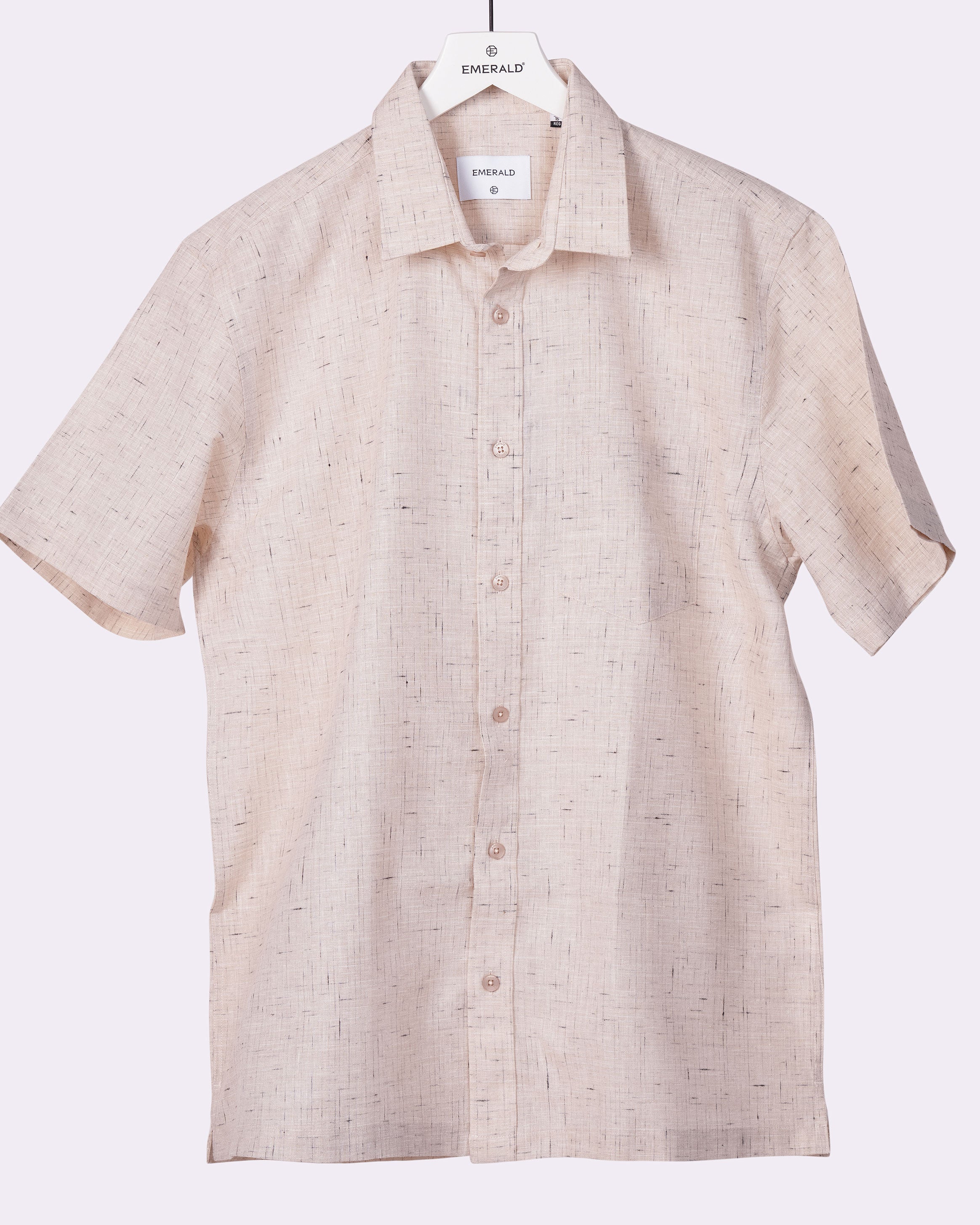 Emerald Casual Plain Regular Fit - Tobacco Brown