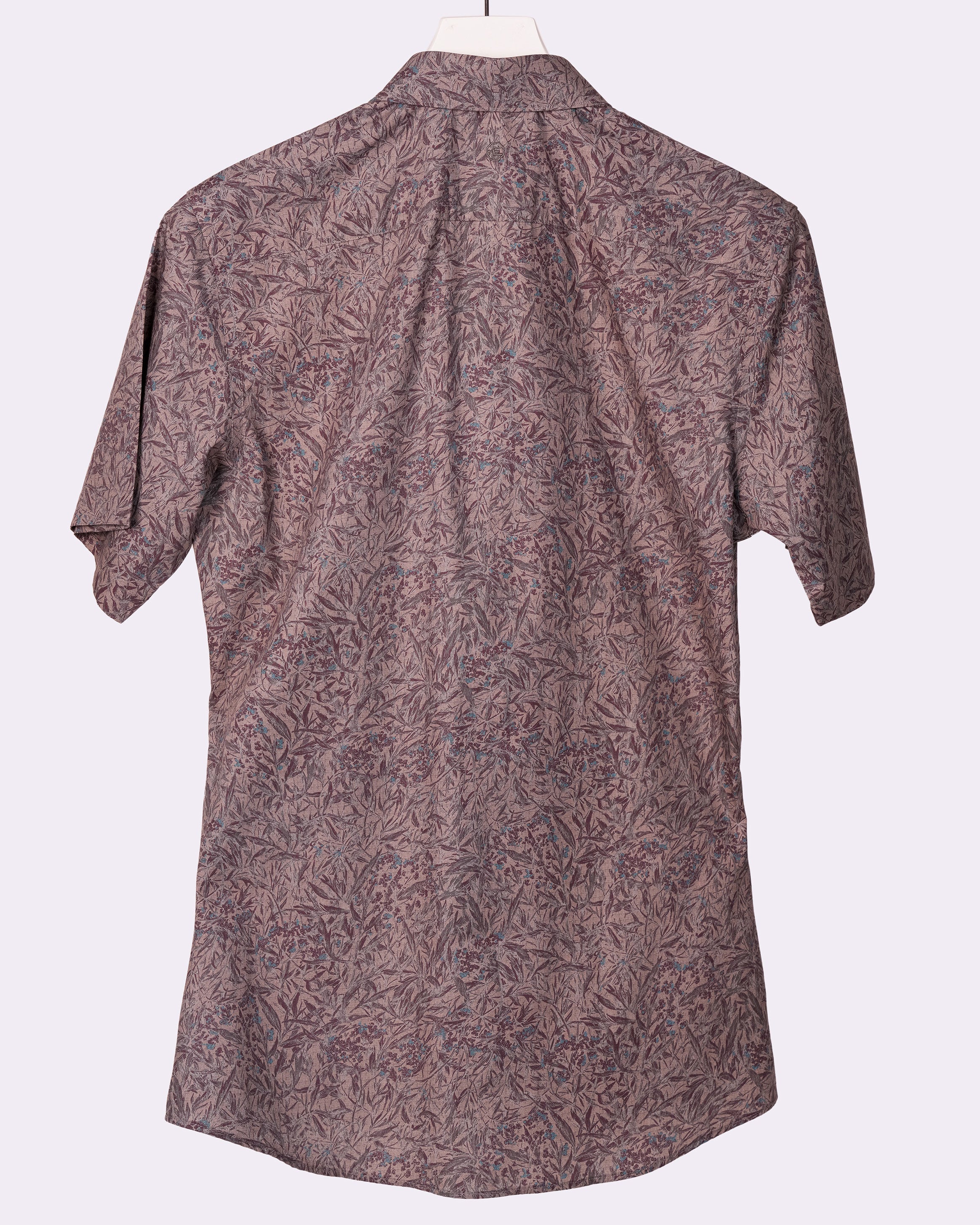 Emerald Casual Printed Slim Fit - Plum Wine