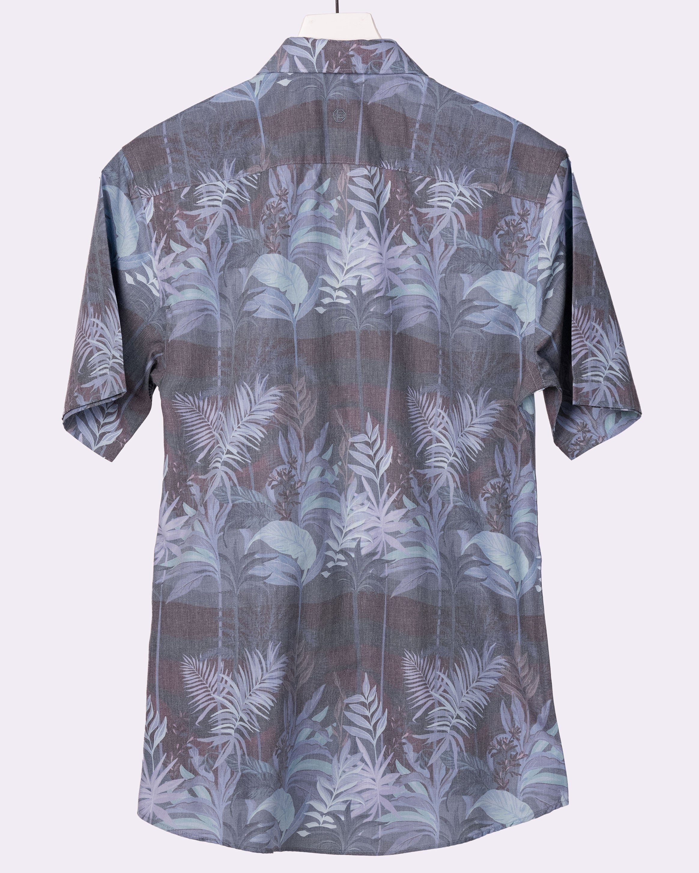 Emerald Casual Printed Slim Fit - Aegean Blue