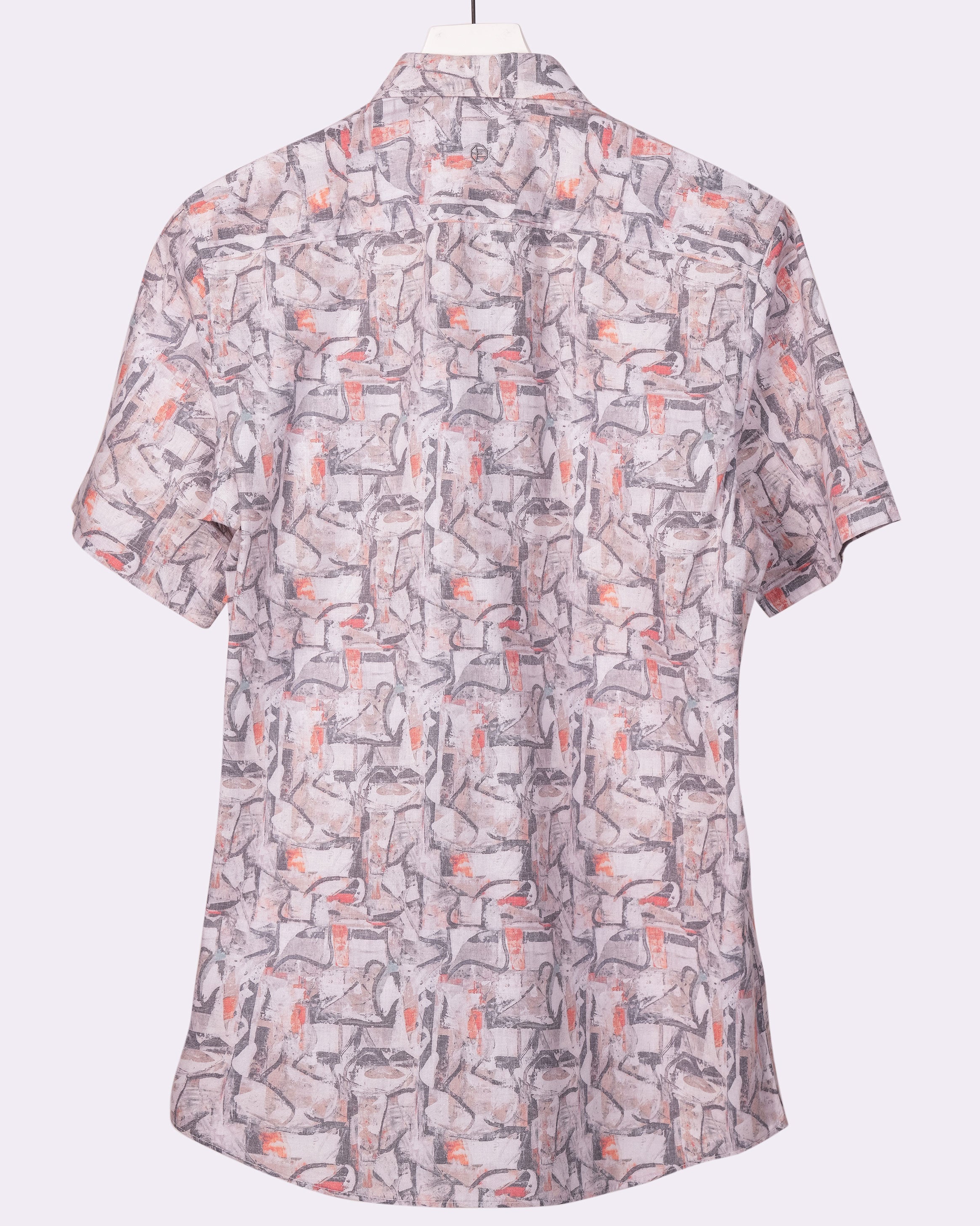 Emerald Casual Printed Leisure Fit - Steel Grey