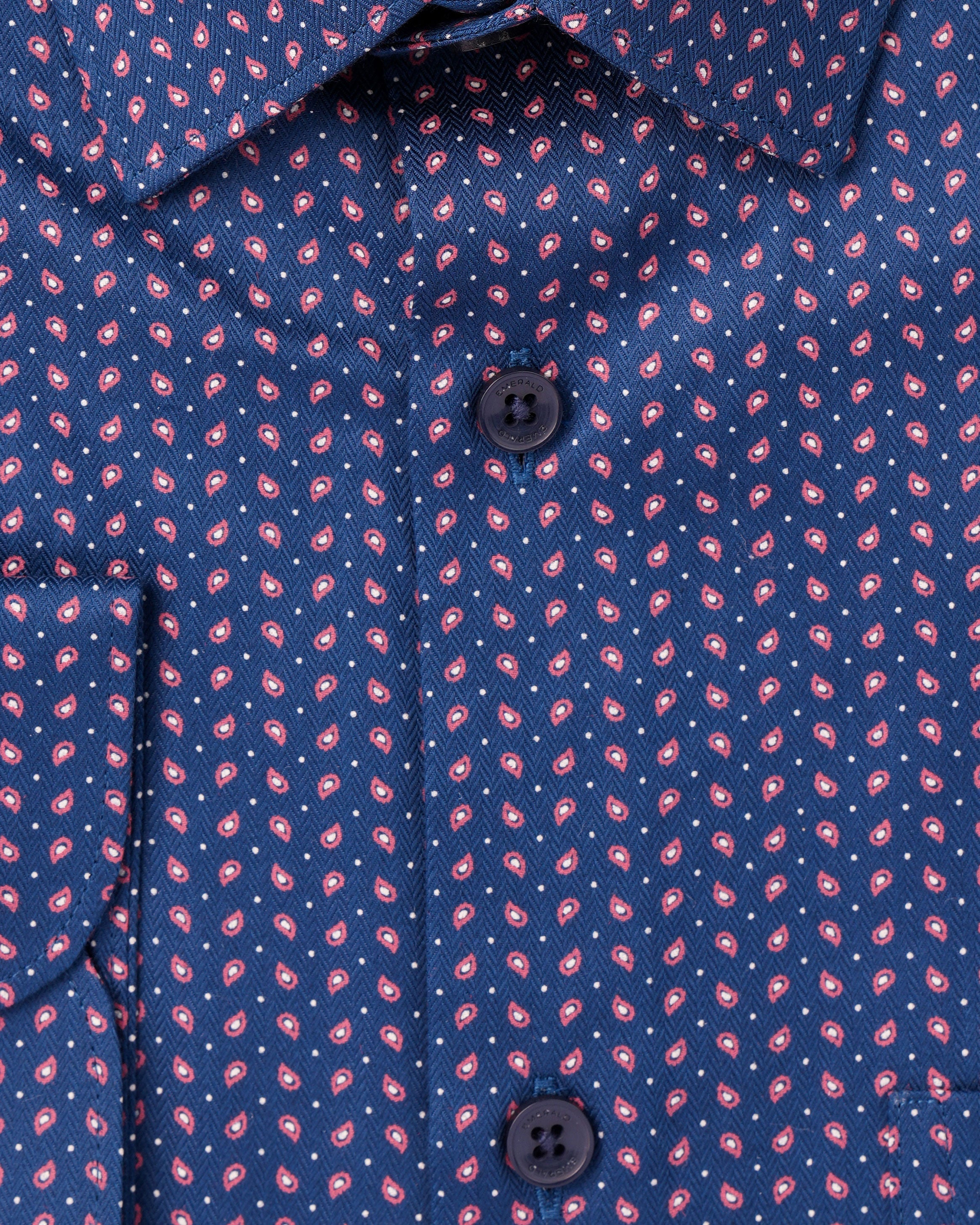 Emerald Formal Printed Slim Fit - Navy