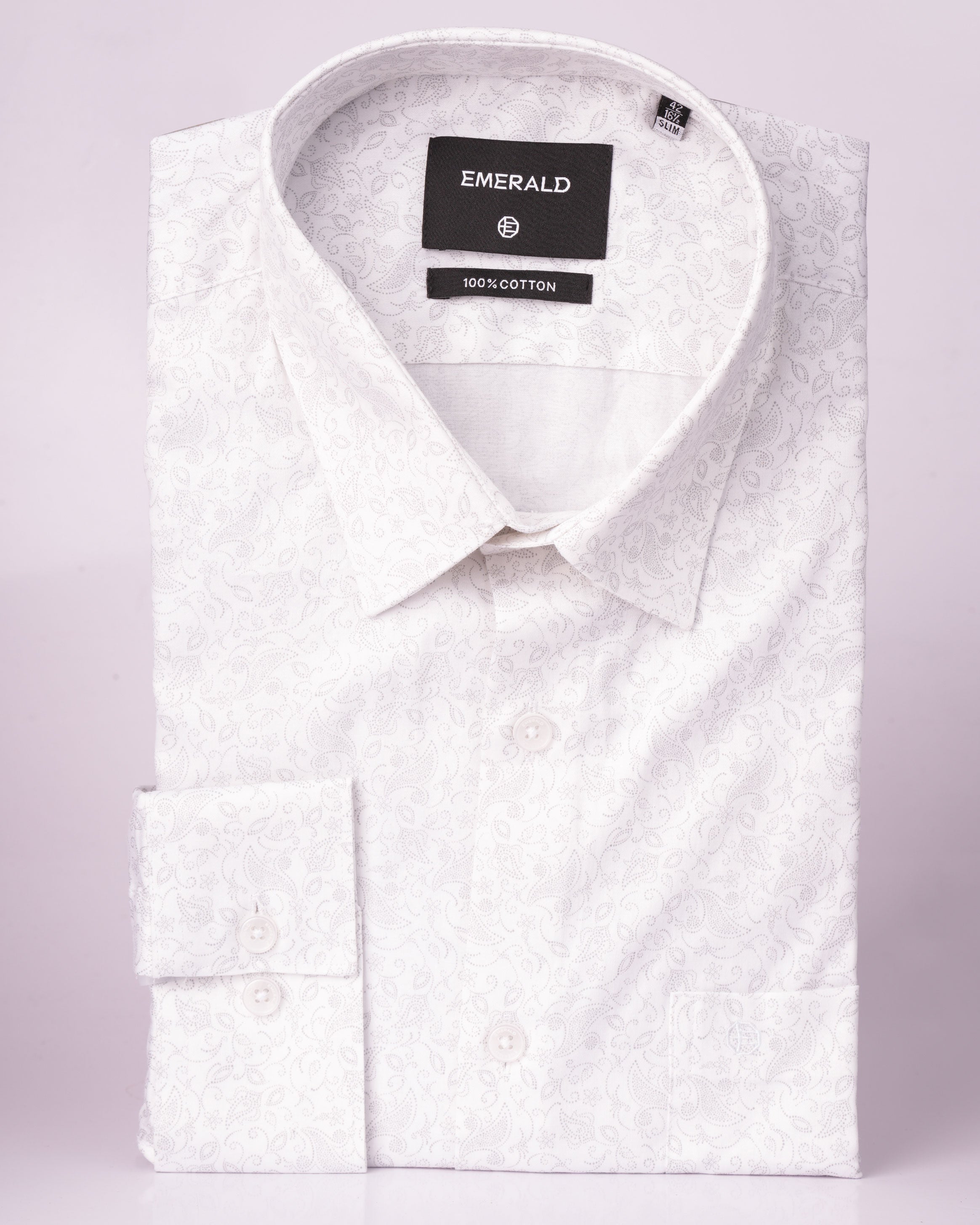 Emerald Formal Printed Slim Fit - High Rice