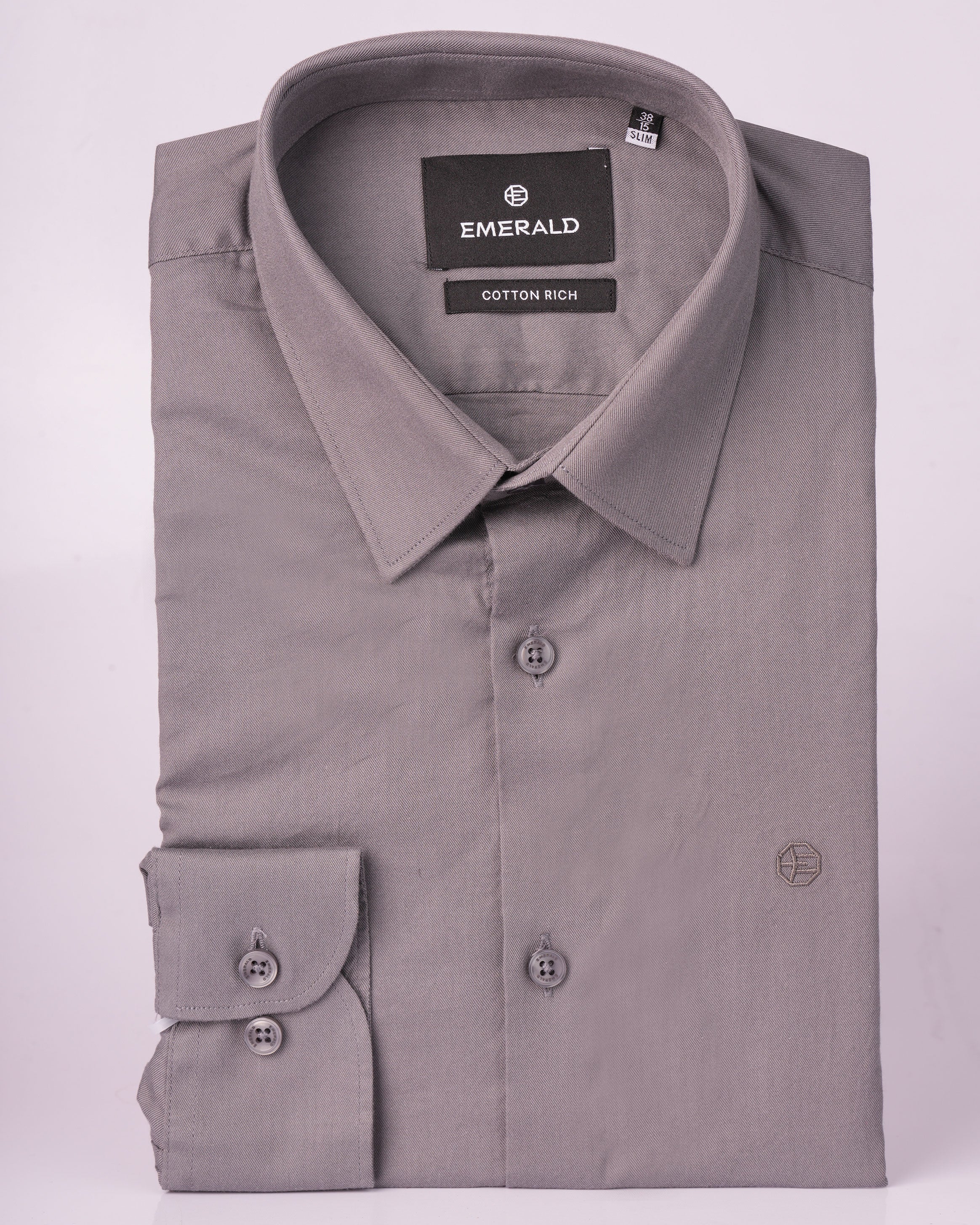 Emerald Evening Plain Slim Fit - Cloud Burst