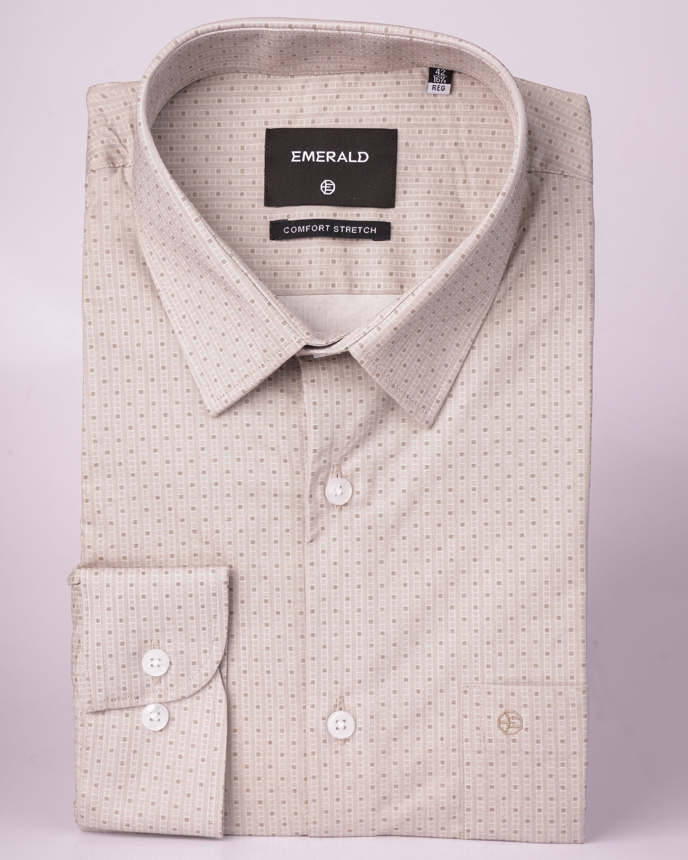 Emerald Formal Printed Regular Fit - Honey
