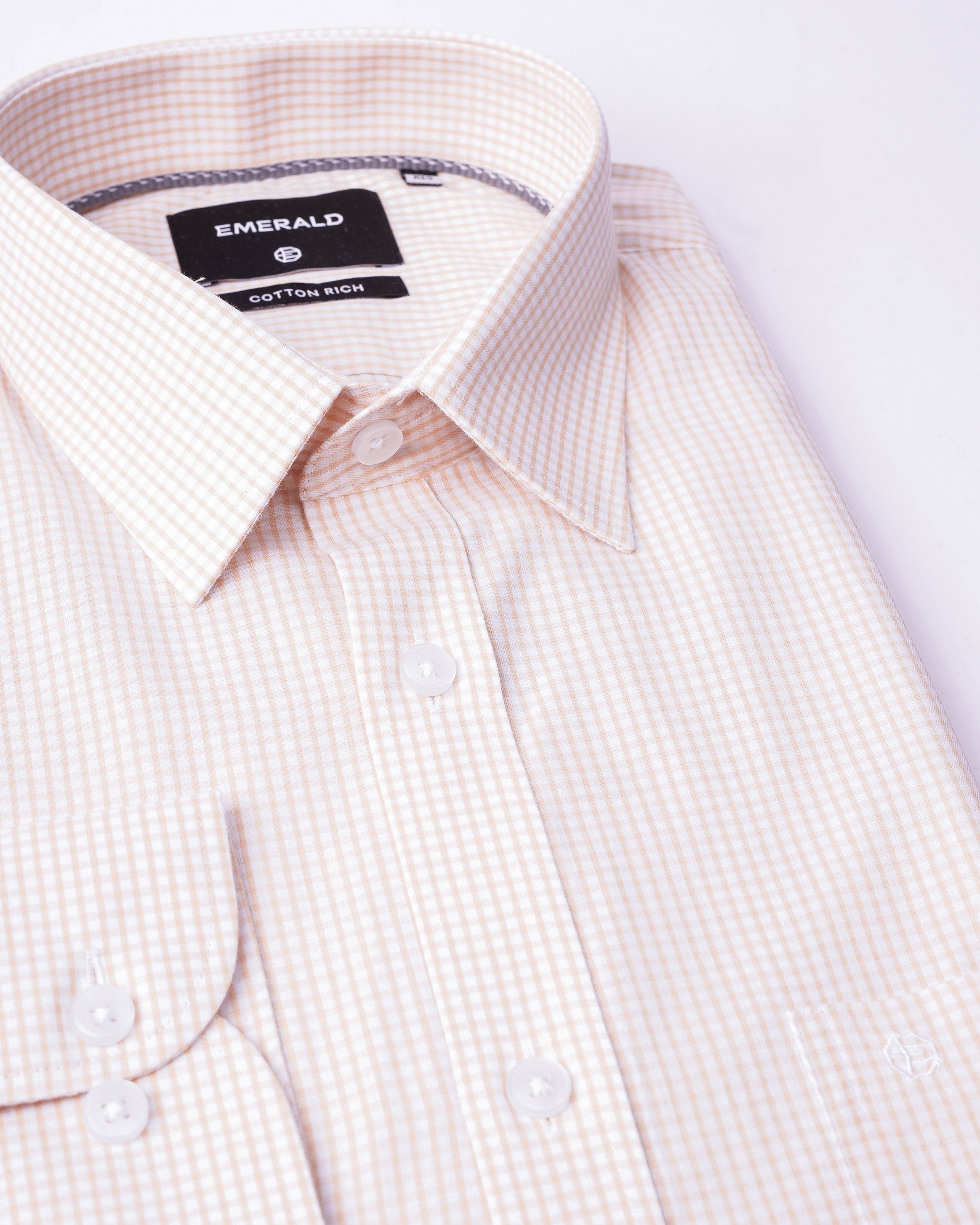 CORPORATE REGULAR FS - CROSS BOARD CHECK YELLOW - RATTAN