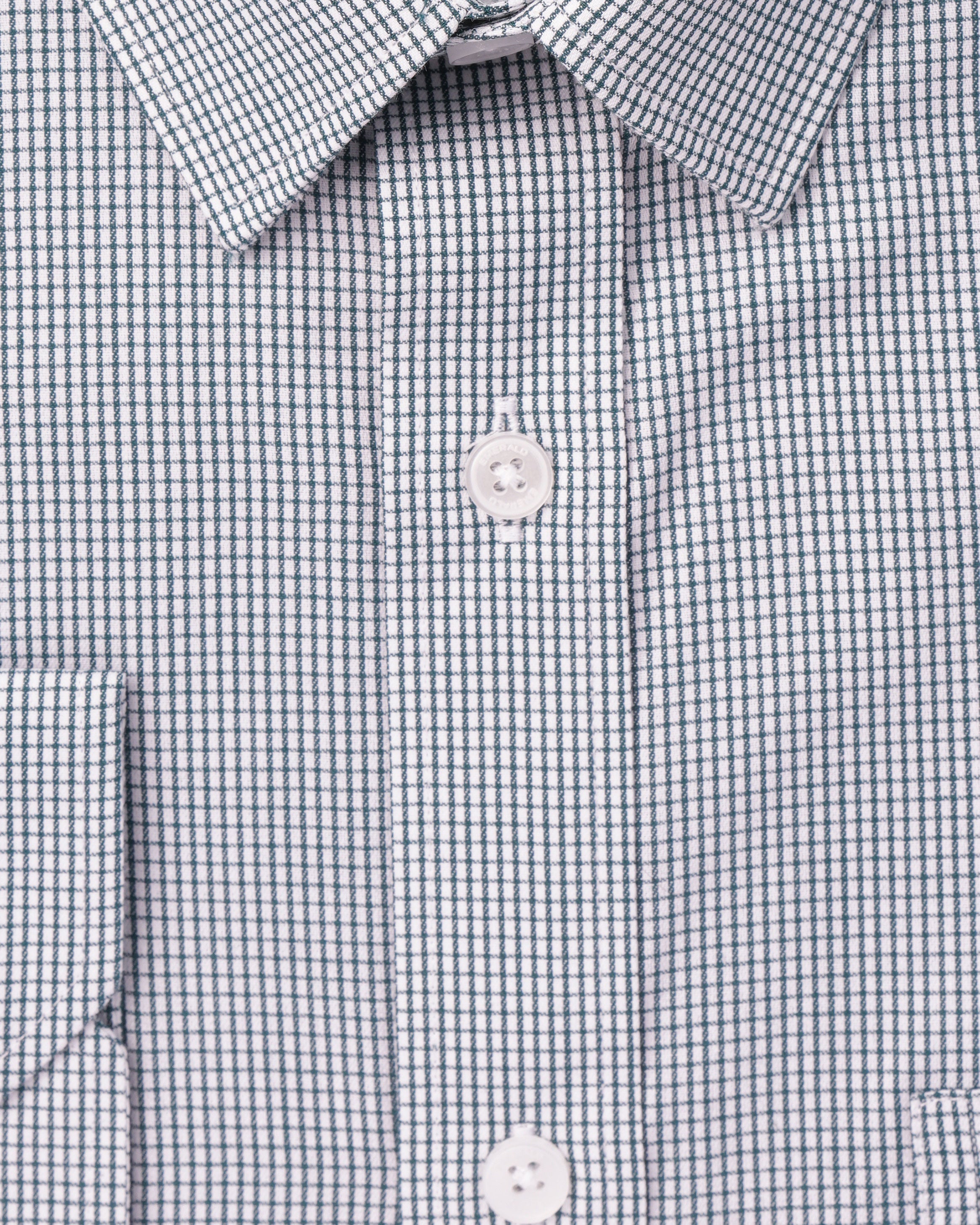 Emerald Formal Checks Regular Fit - Pepper Green