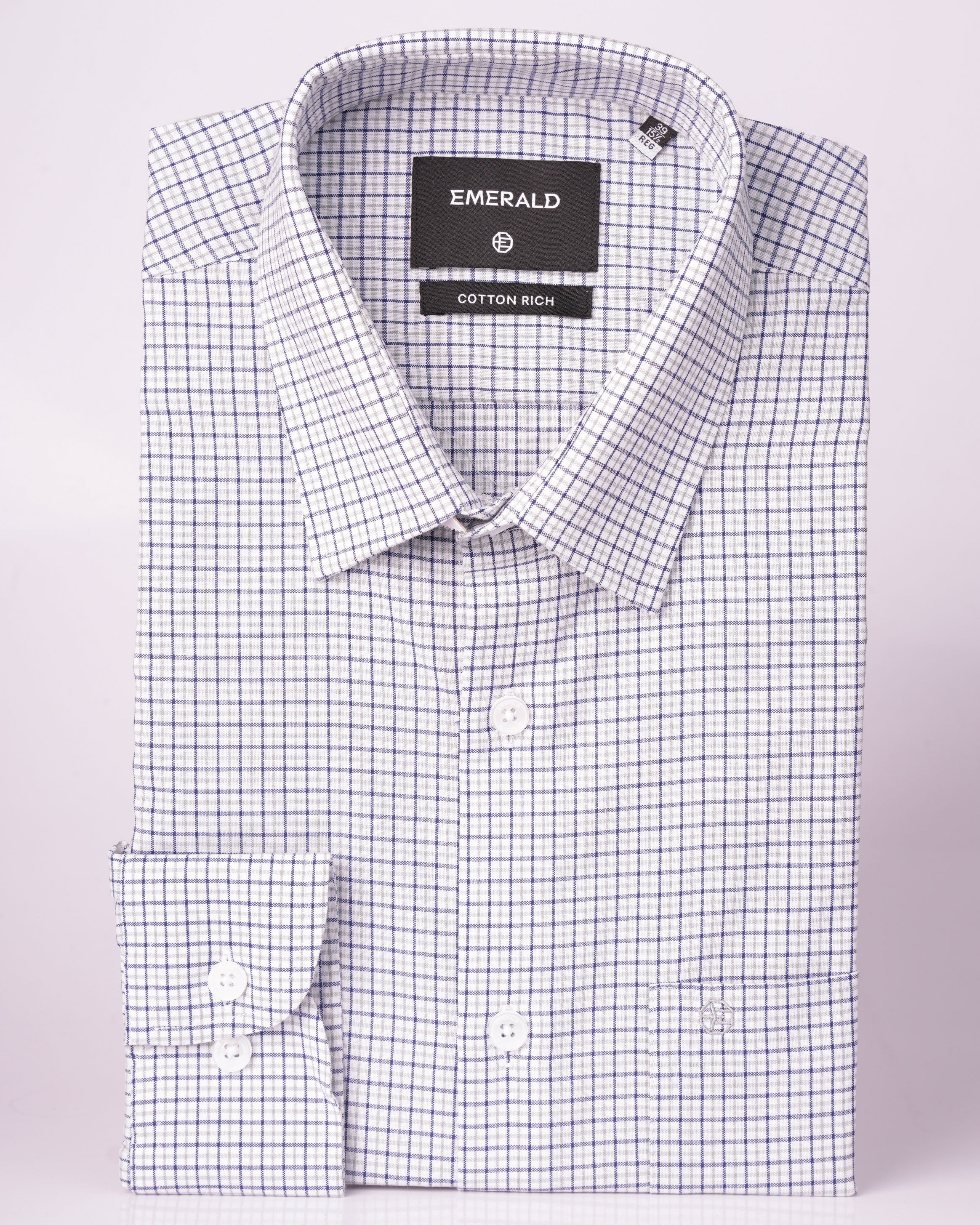 Emerald Formal Checks Regular Fit - Green Meadow
