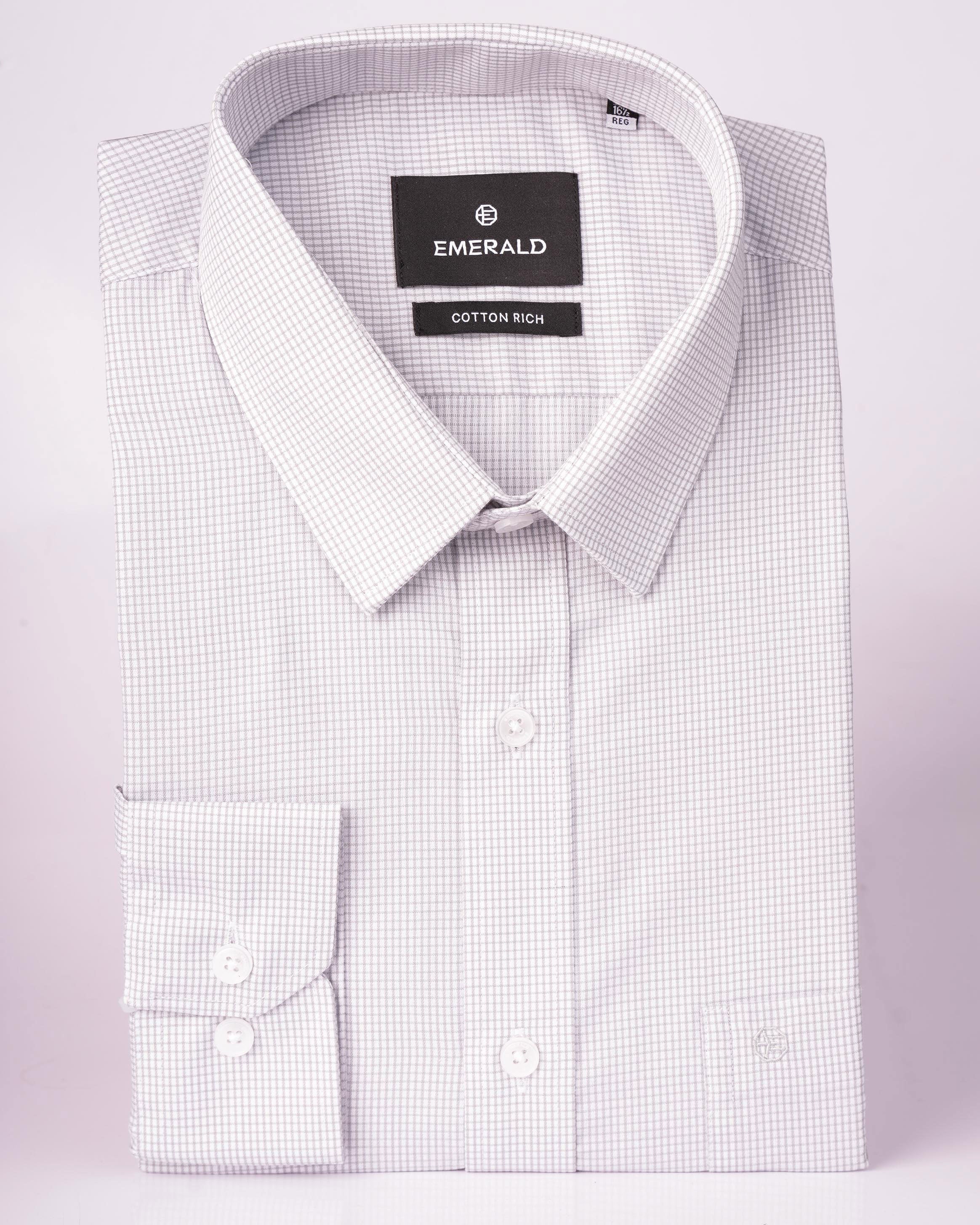 Emerald Formal Checks Regular Fit - High Rice