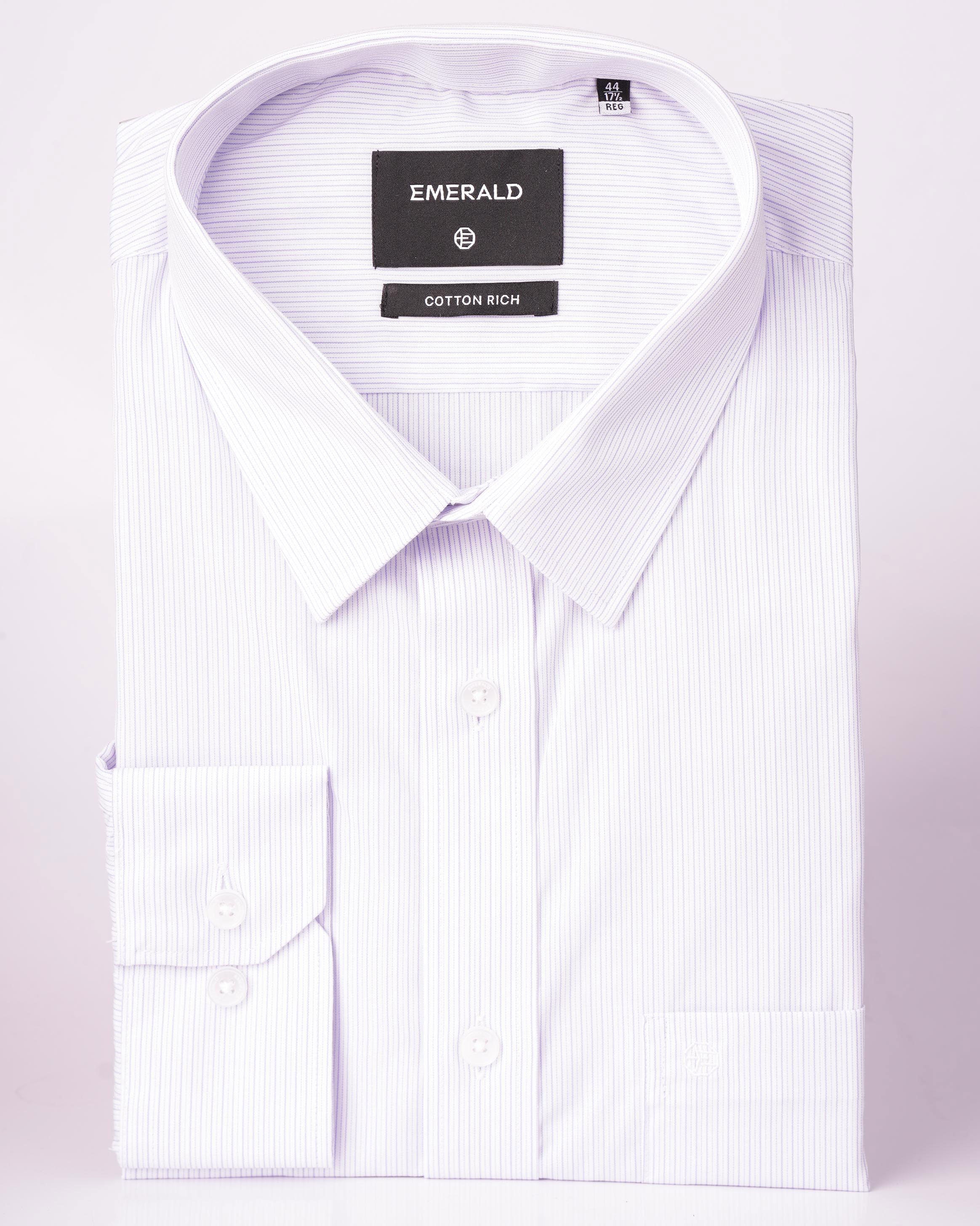 Emerald Formal Stripe Regular Fit - Pastel Lilac
