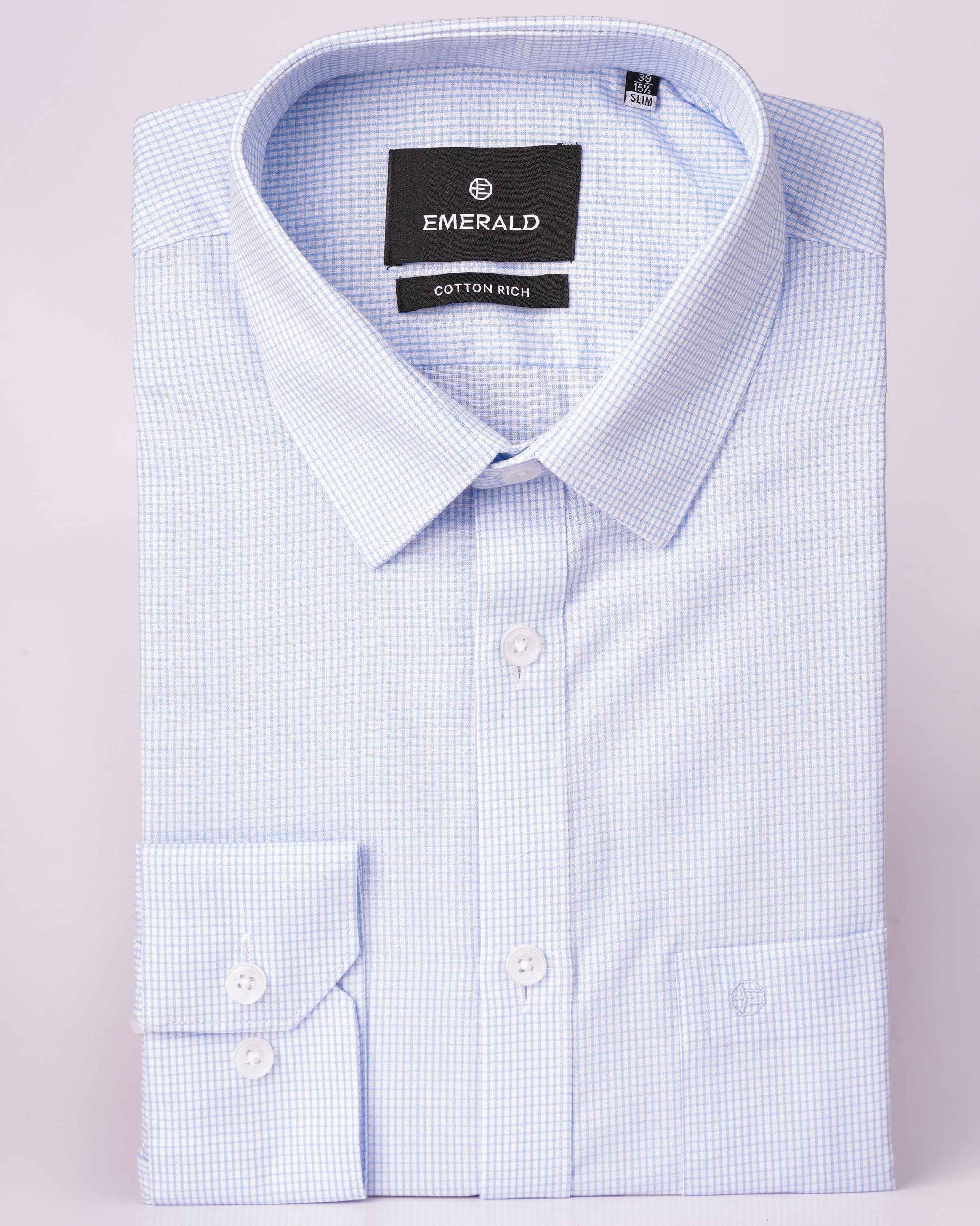 Emerald Formal Checks Slim Fit - Little Boy Blue
