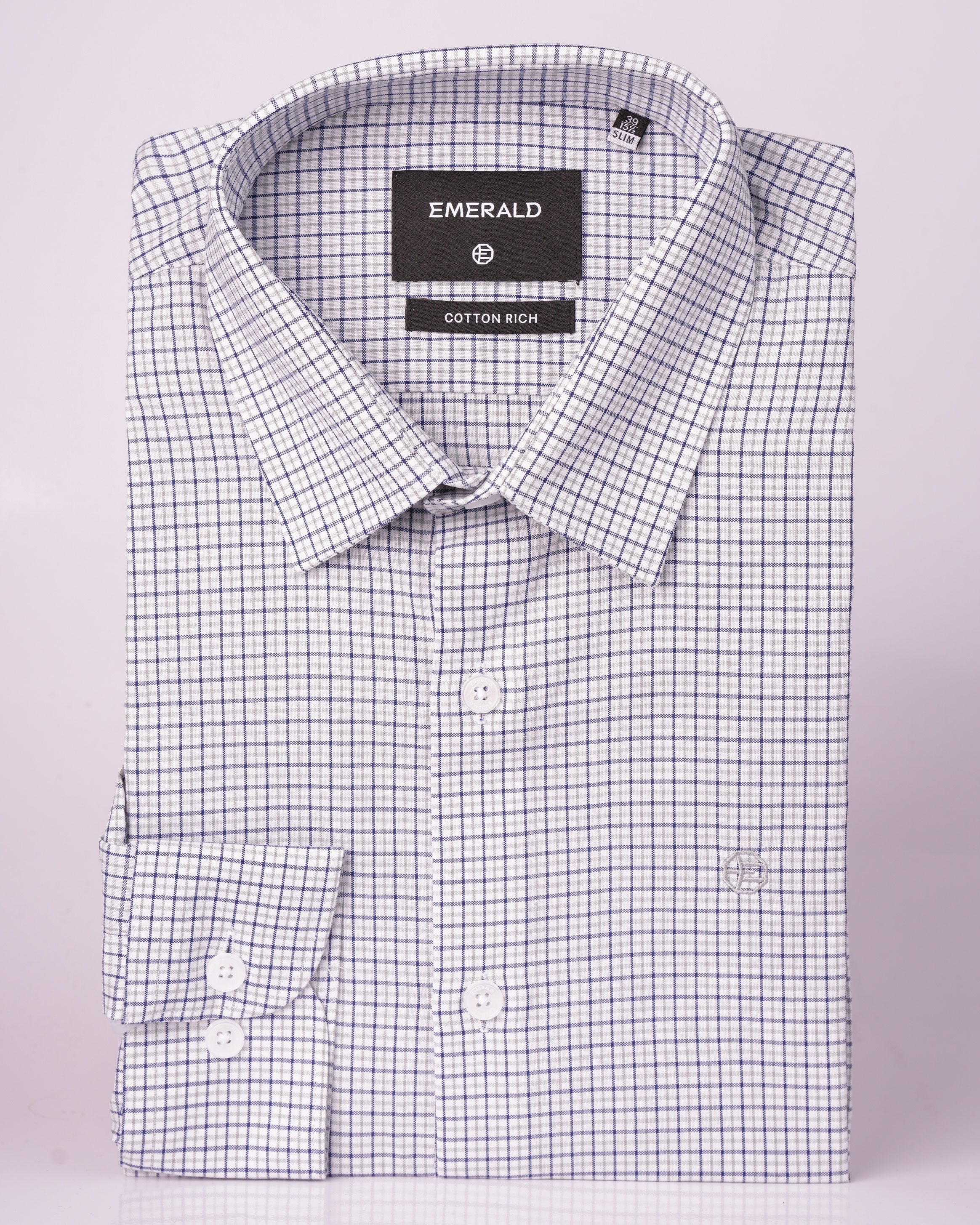 Emerald Formal Checks Slim Fit - Green Meadow