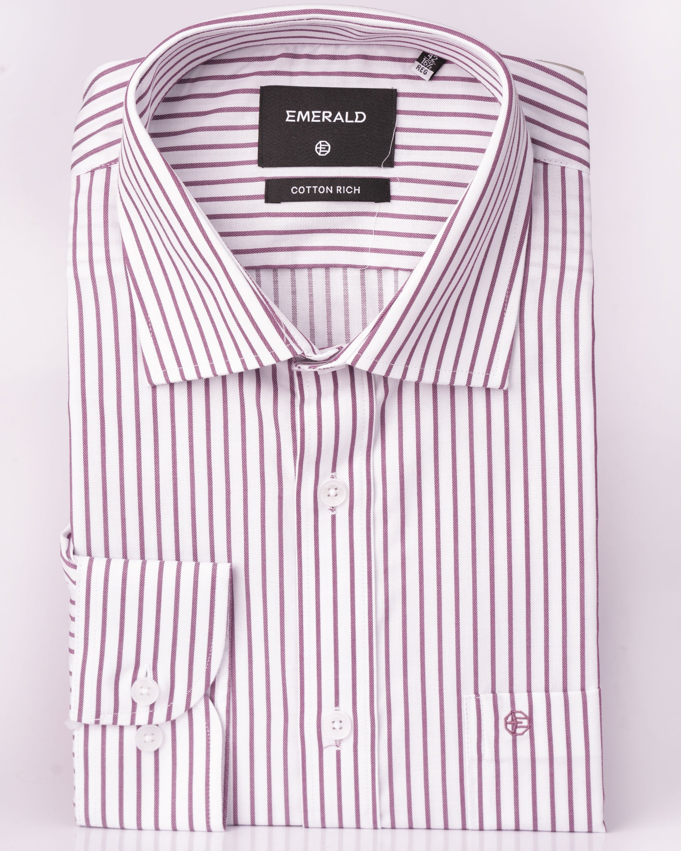 Emerald Formal Stripe Regular Fit - Bright Violet